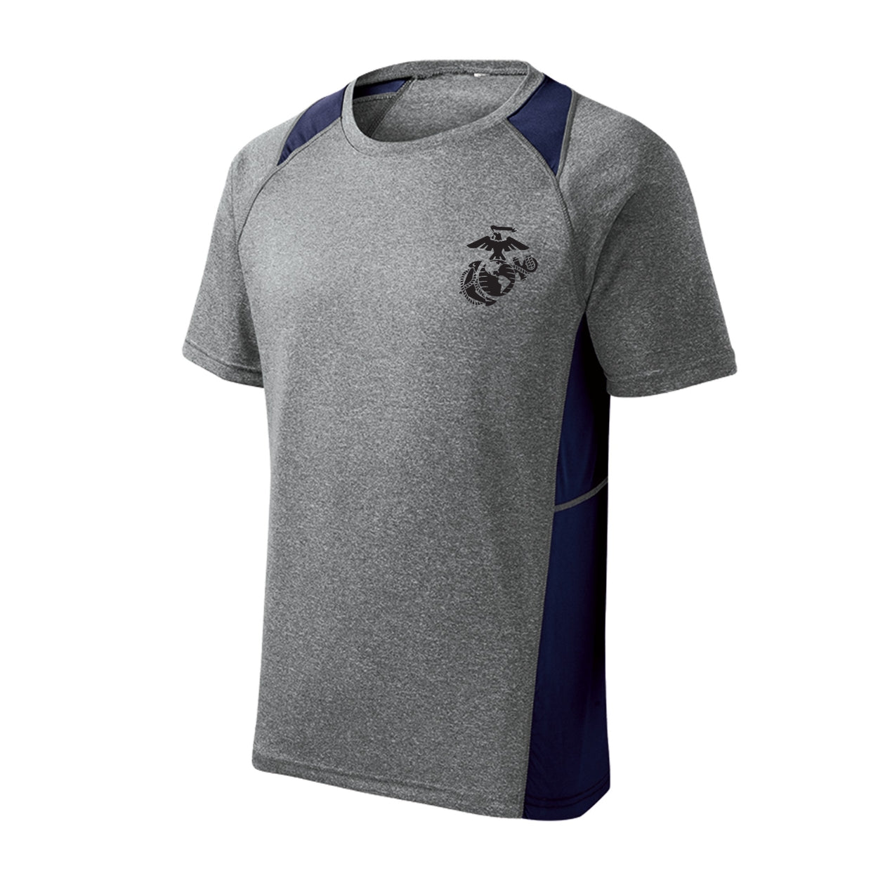 Two Tone Eagle Globe & Anchor Left Chest Performance T-Shirt