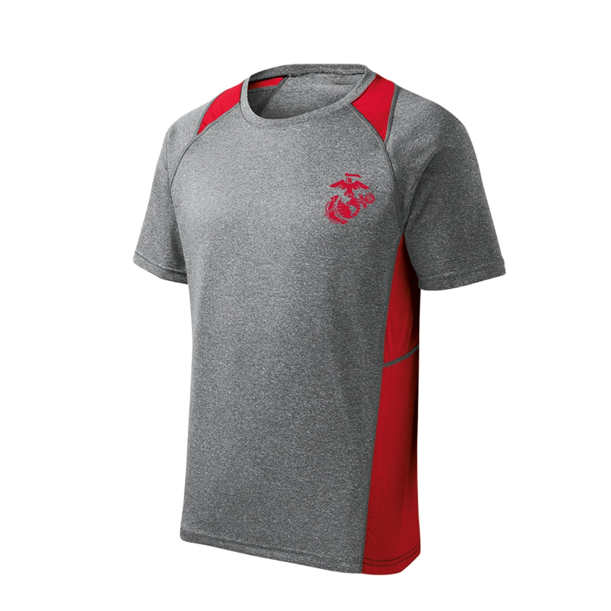 Two Tone Eagle Globe & Anchor Left Chest Performance T-Shirt