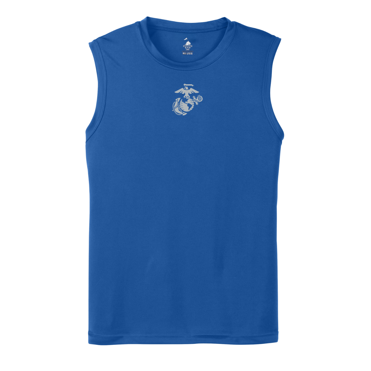 Eagle Globe & Anchor- Silver Logo Sleeveless Performance Shirt