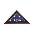Medallion Flag Display Case, Memorial Flag Display case - Marine Corps Maroon.