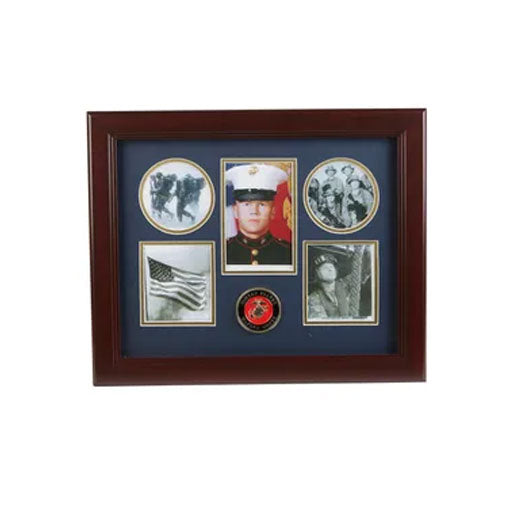 U.S. Marine Corps Medallion 5 Picture Collage Frame