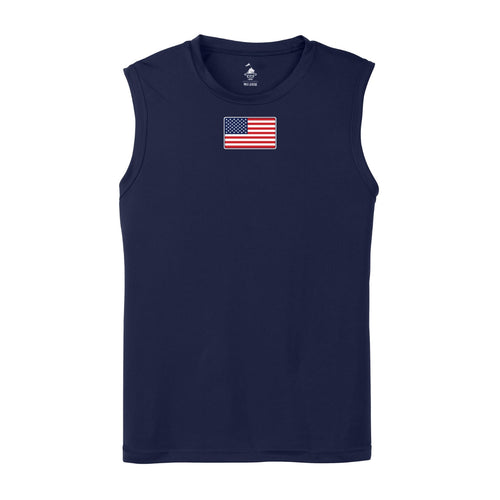 Amercian Flag Sleeveless Performance Shirt