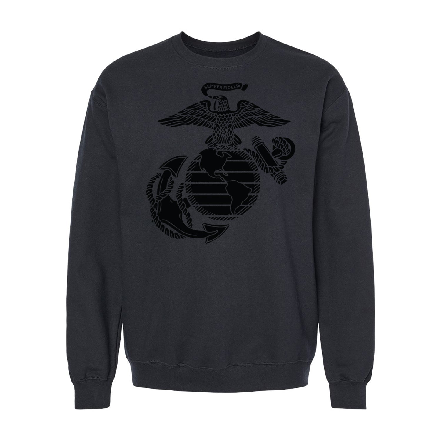 Eagle Globe & Anchor Blackout Crewneck Sweatshirt