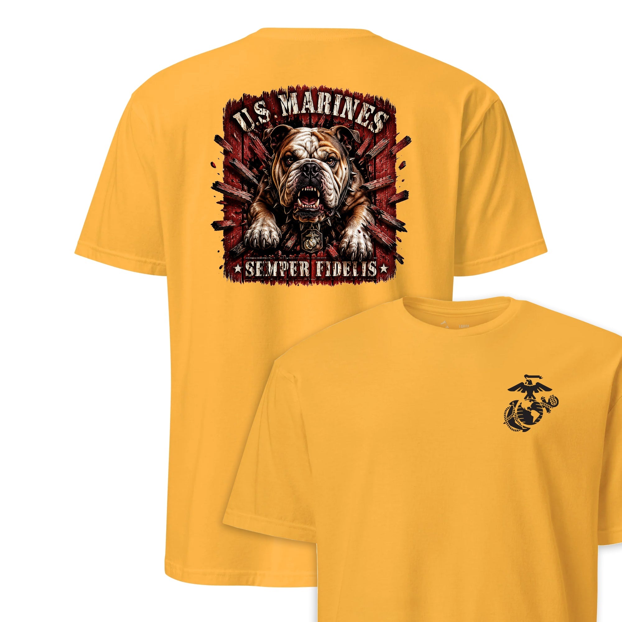 US Marines Bulldog Charge T-Shirt