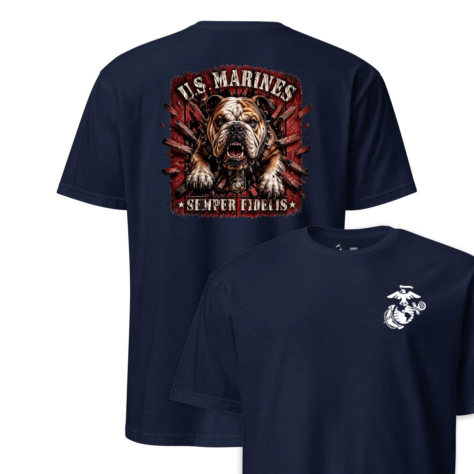 US Marines Bulldog Charge T-Shirt
