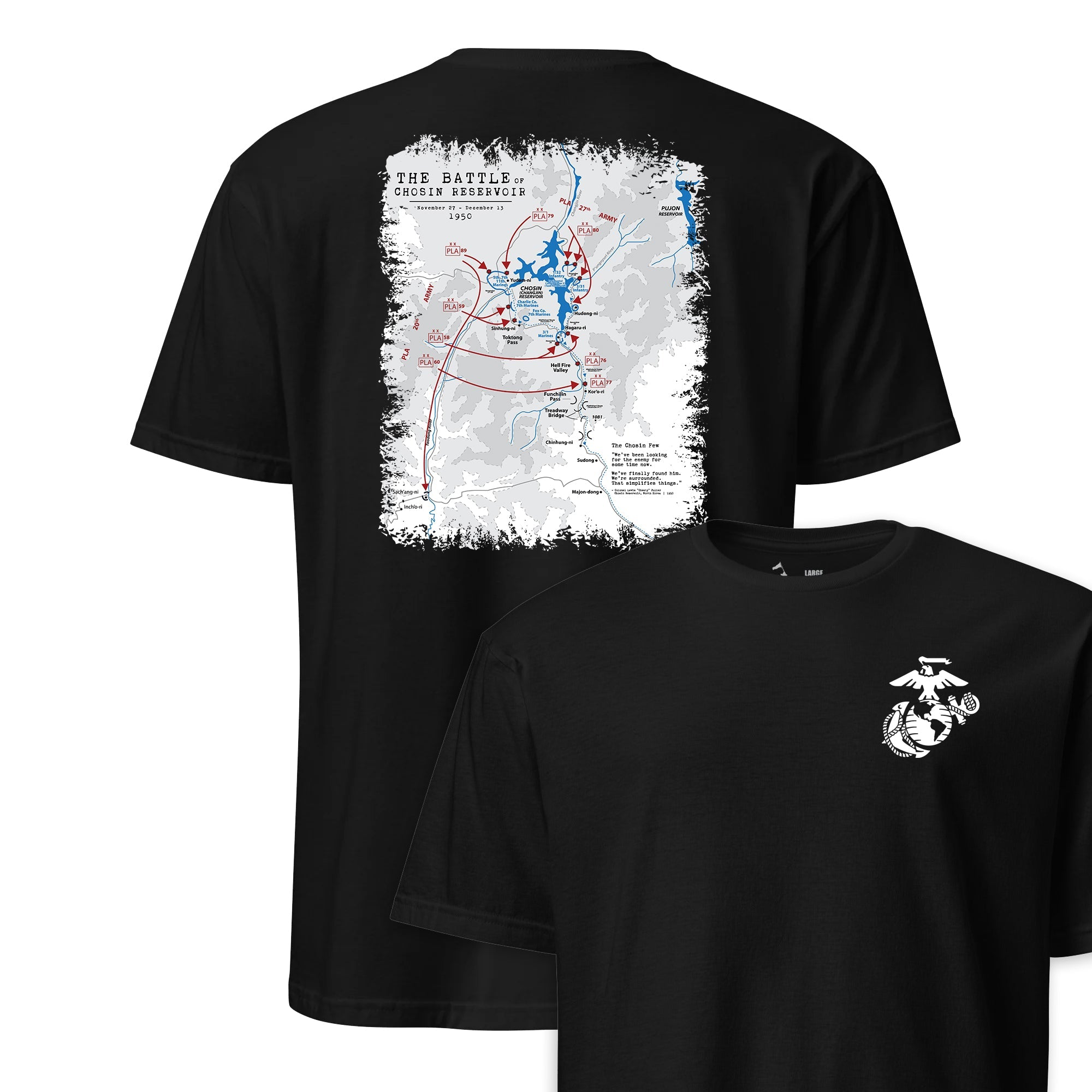 Chosin Reservoir Battle Map Map T-Shirt