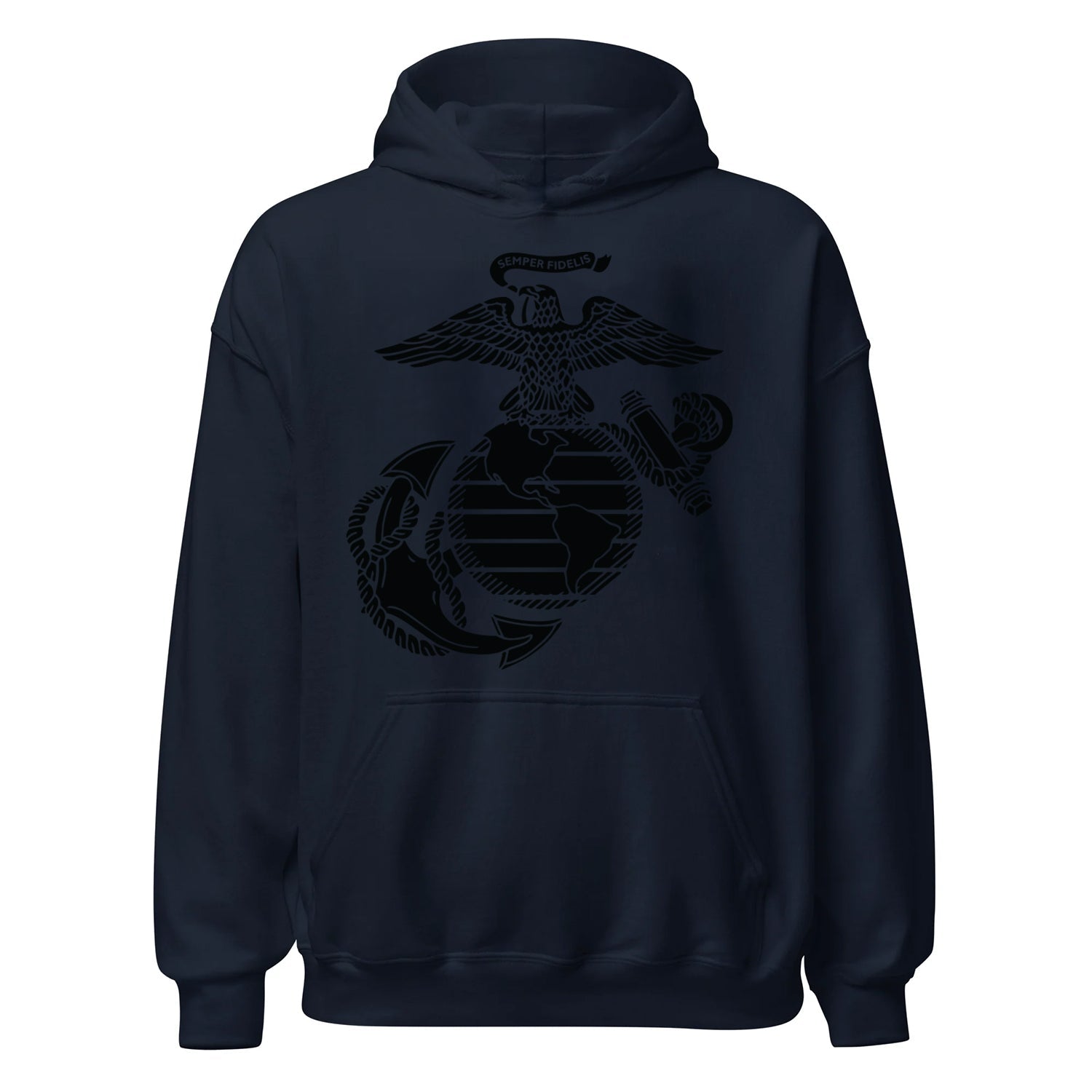 Eagle Globe & Anchor Blackout Hoodie