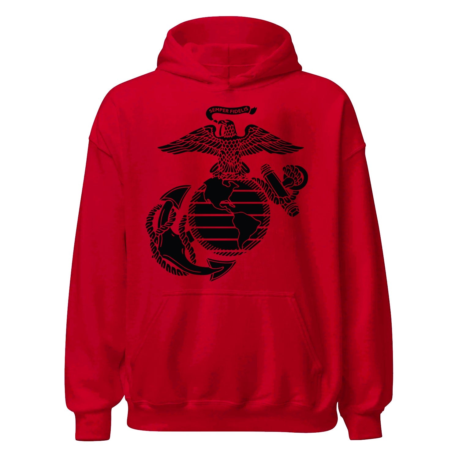 Eagle Globe & Anchor Blackout Hoodie