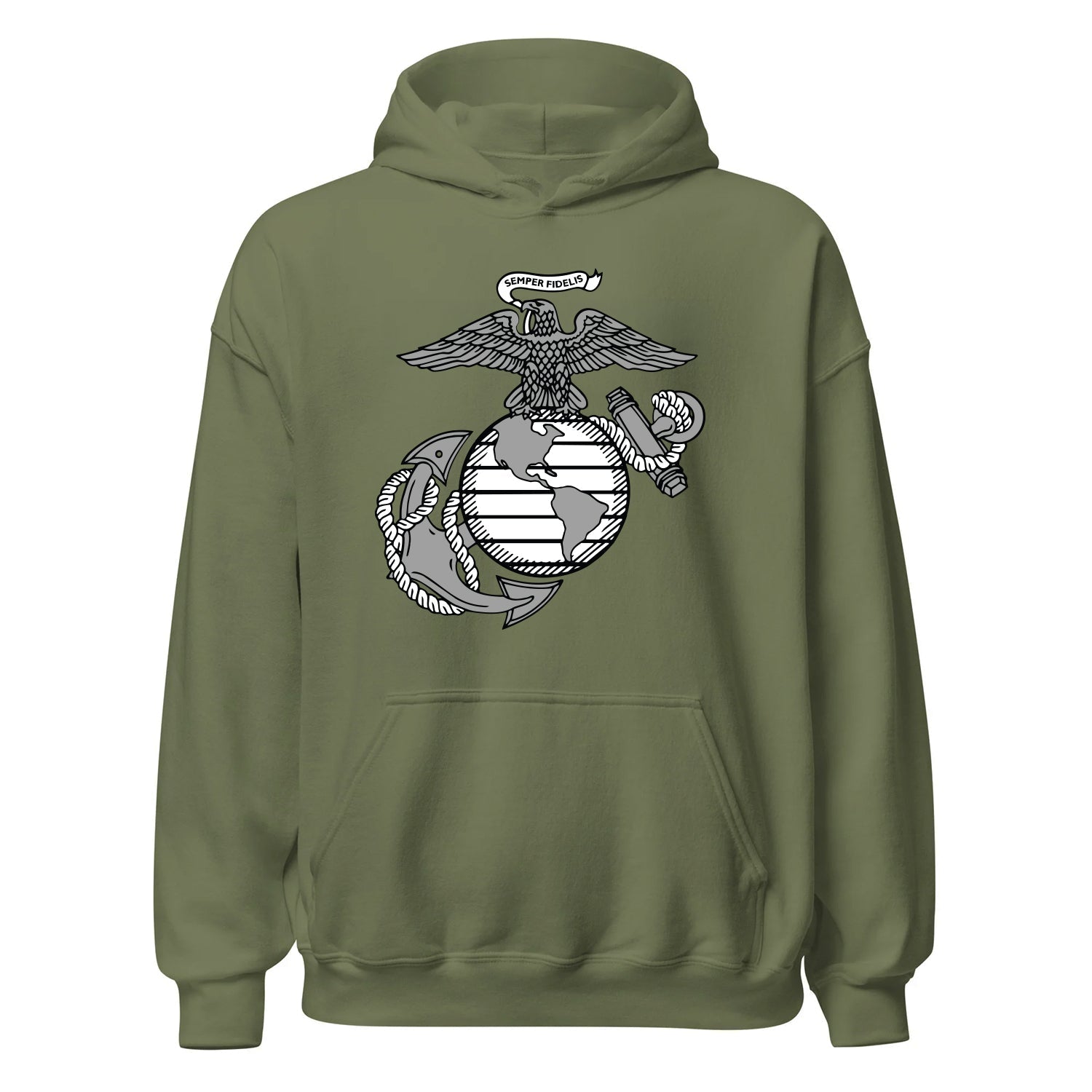 Classic Eagle Globe & Anchor Hoodie