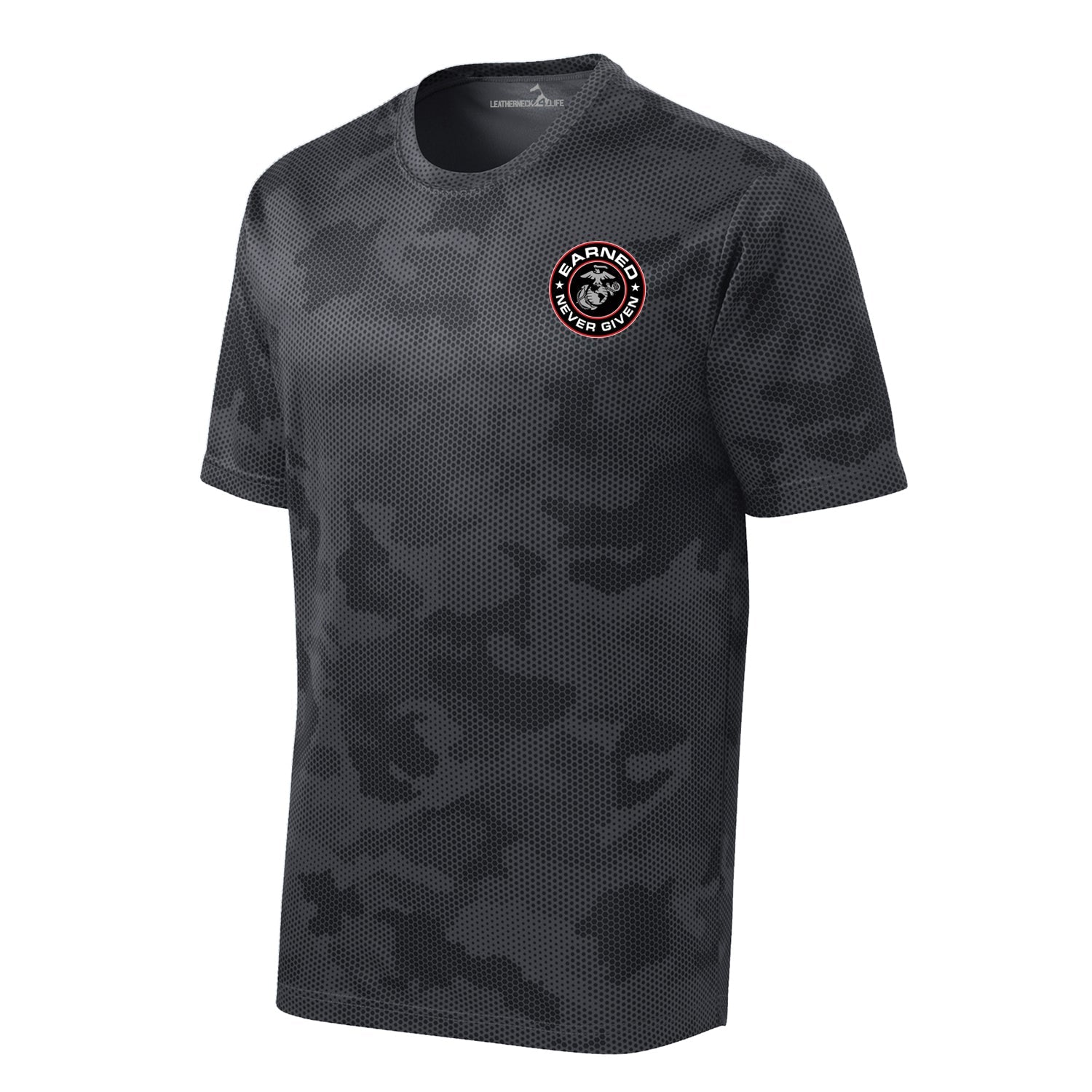 Camohex Earned Never Given Circle Left Chest Performance T-Shirt