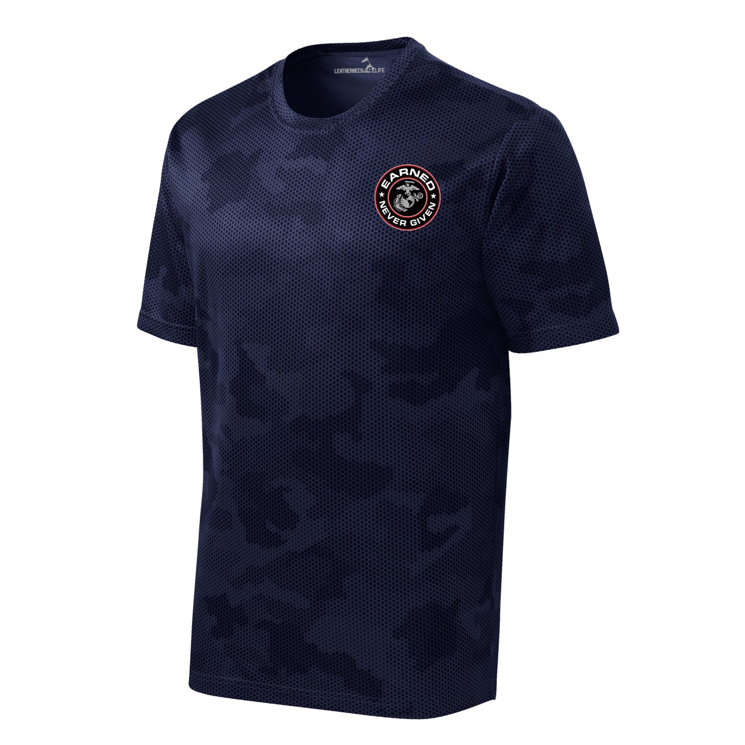 Camohex Earned Never Given Circle Left Chest Performance T-Shirt