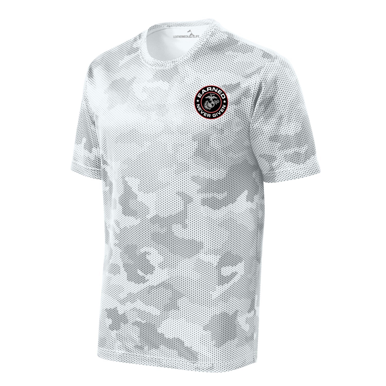 Camohex Earned Never Given Circle Left Chest Performance T-Shirt