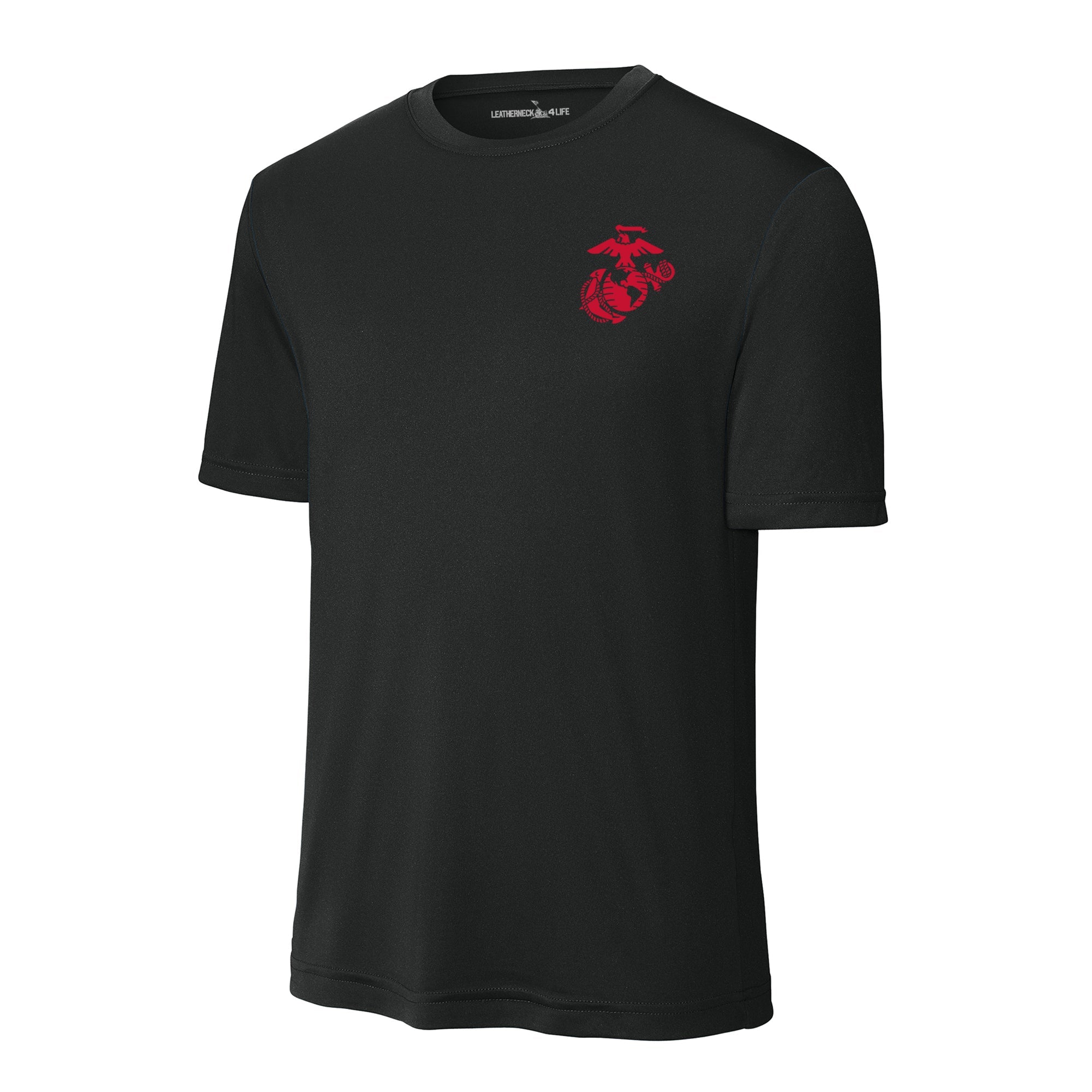 Eagle Globe & Anchor Red Left Chest Performance T-Shirt