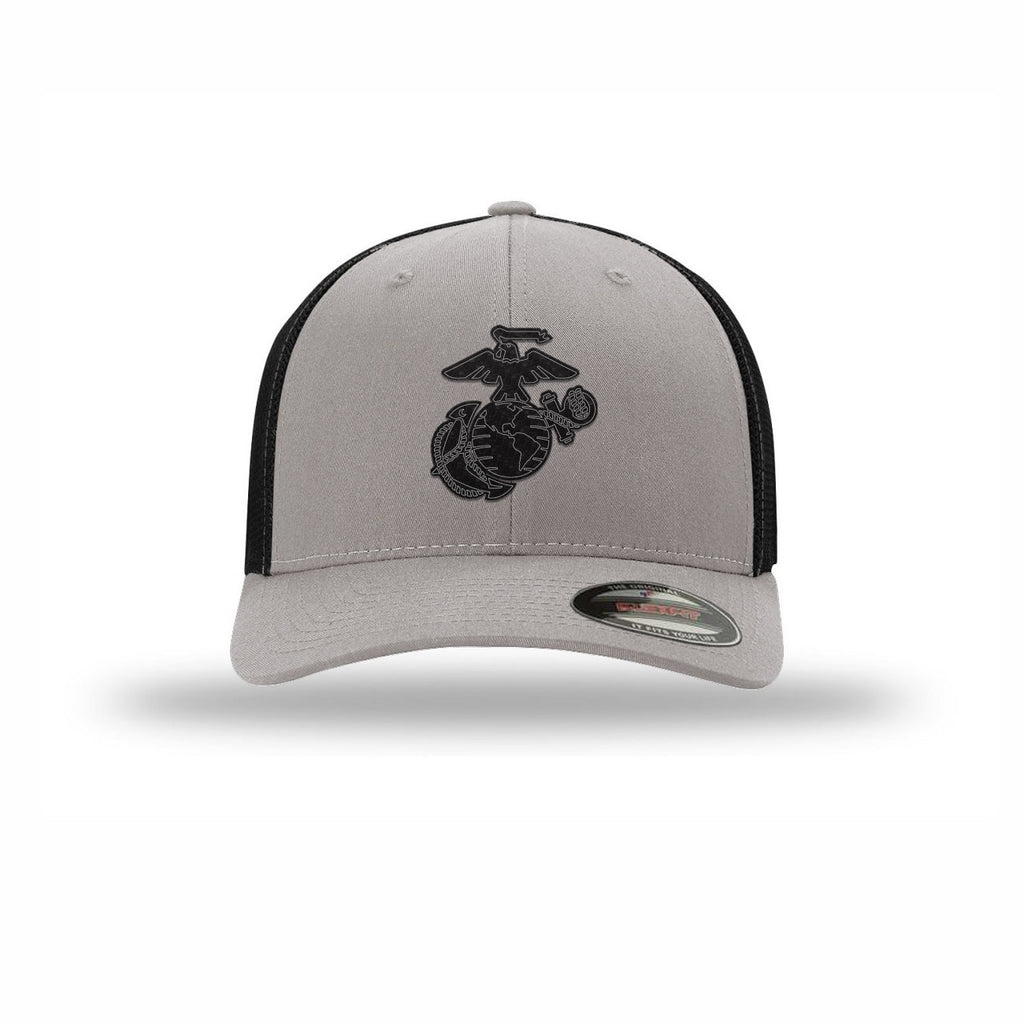 Flexfit Eagle Globe & Anchor Carbon Fiber Patch Structured Trucker