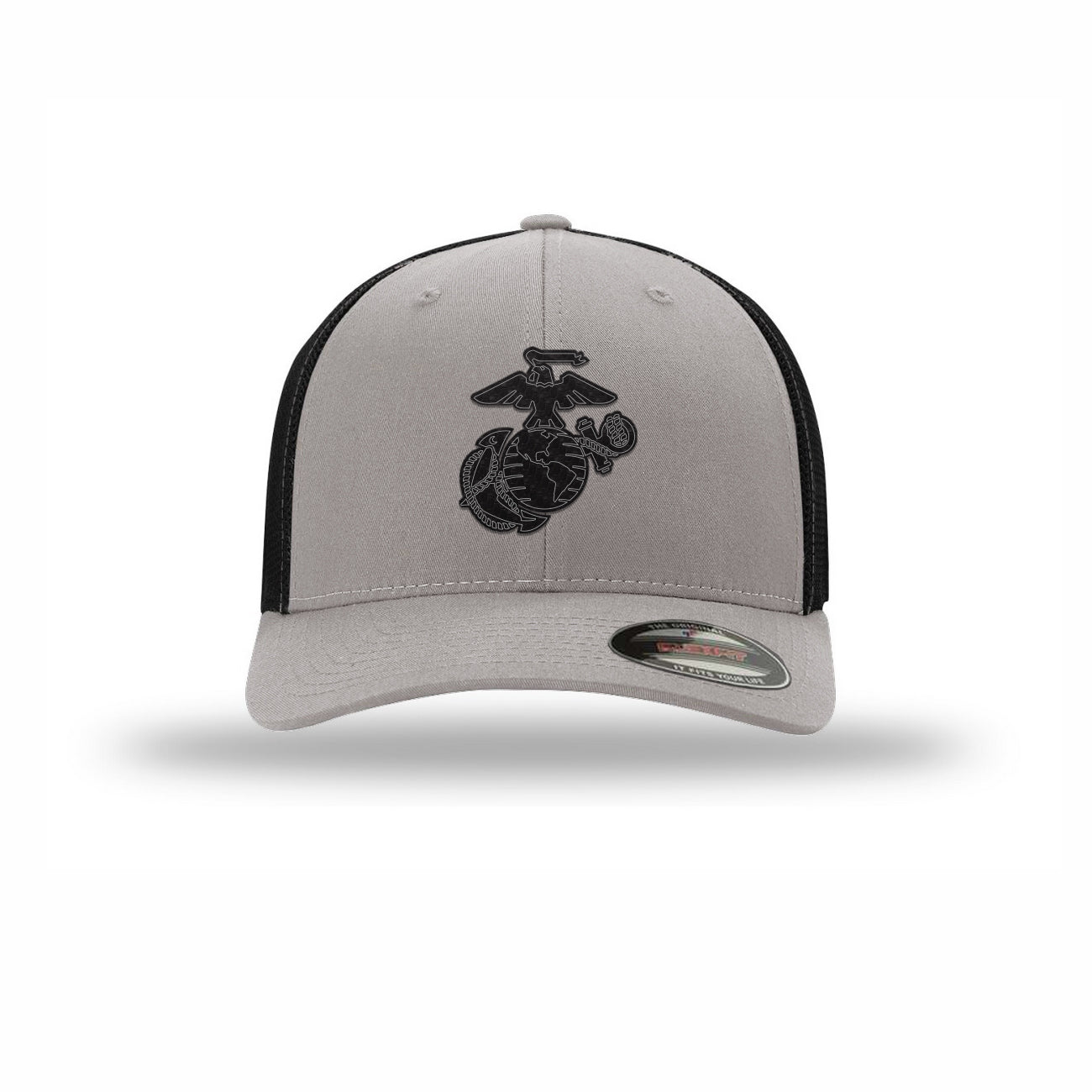 Flexfit Eagle Globe & Anchor Carbon Fiber Patch Structured Trucker