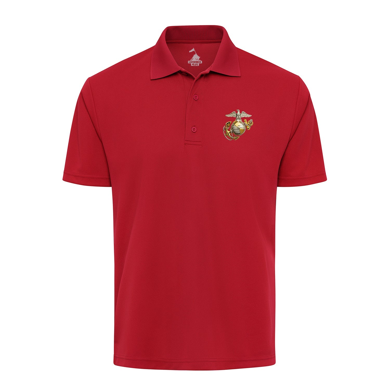 Gold & Silver Eagle Globe & Anchor Performance Polo Shirt