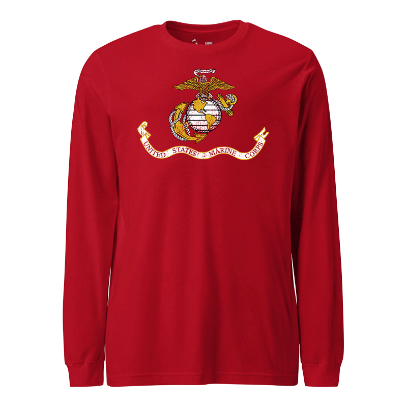 USMC Flag Vintage Longsleeve T-Shirt