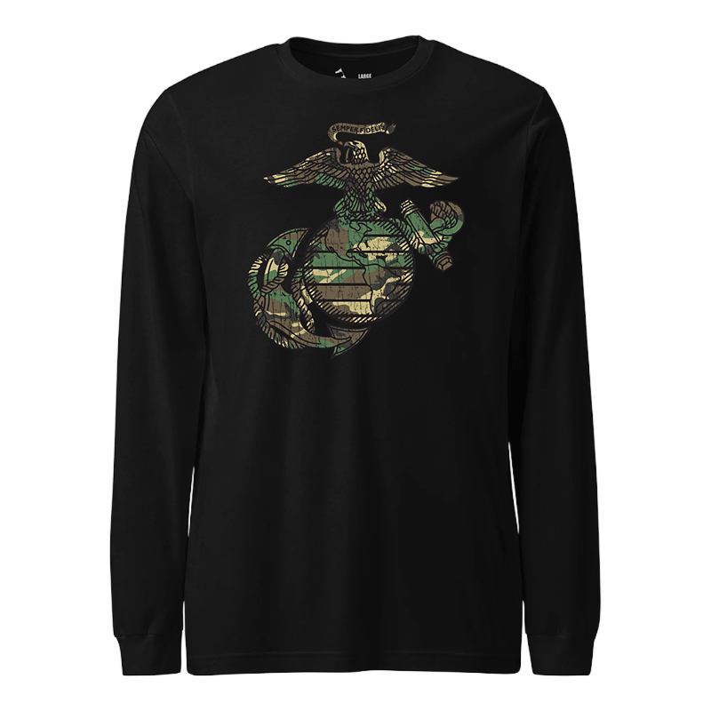 Woodland Camo EGA Longsleeve T-Shirt
