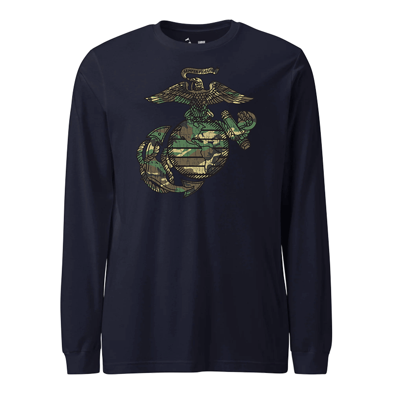 Woodland Camo EGA Longsleeve T-Shirt