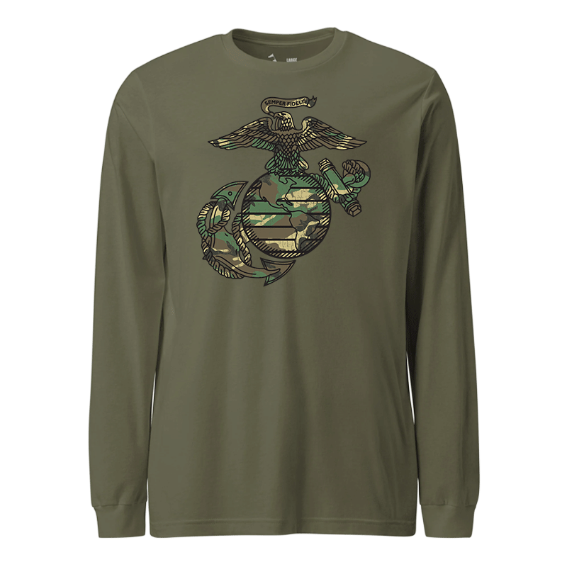 Woodland Camo EGA Longsleeve T-Shirt