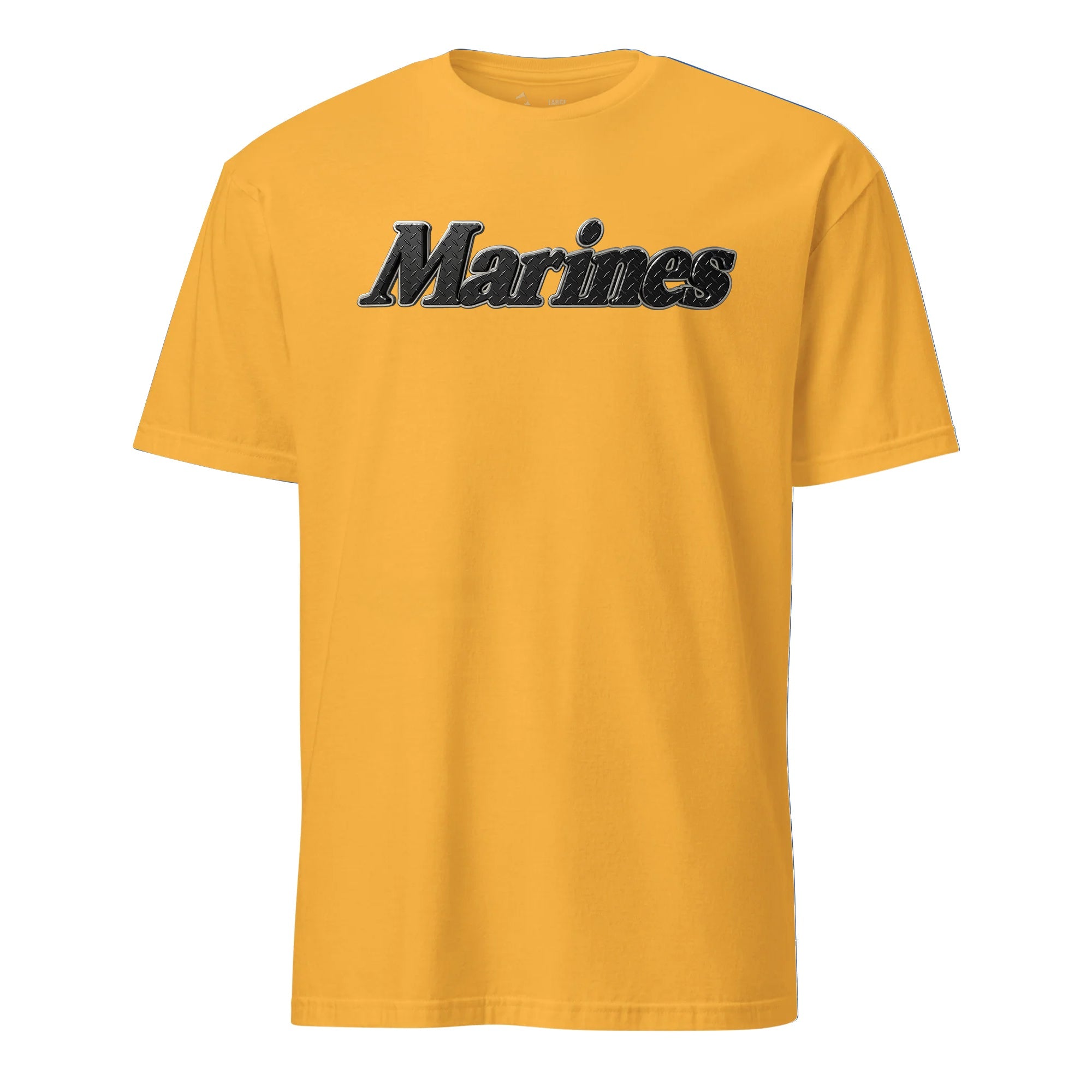 Marine Script Black Diamond Plate T-Shirt