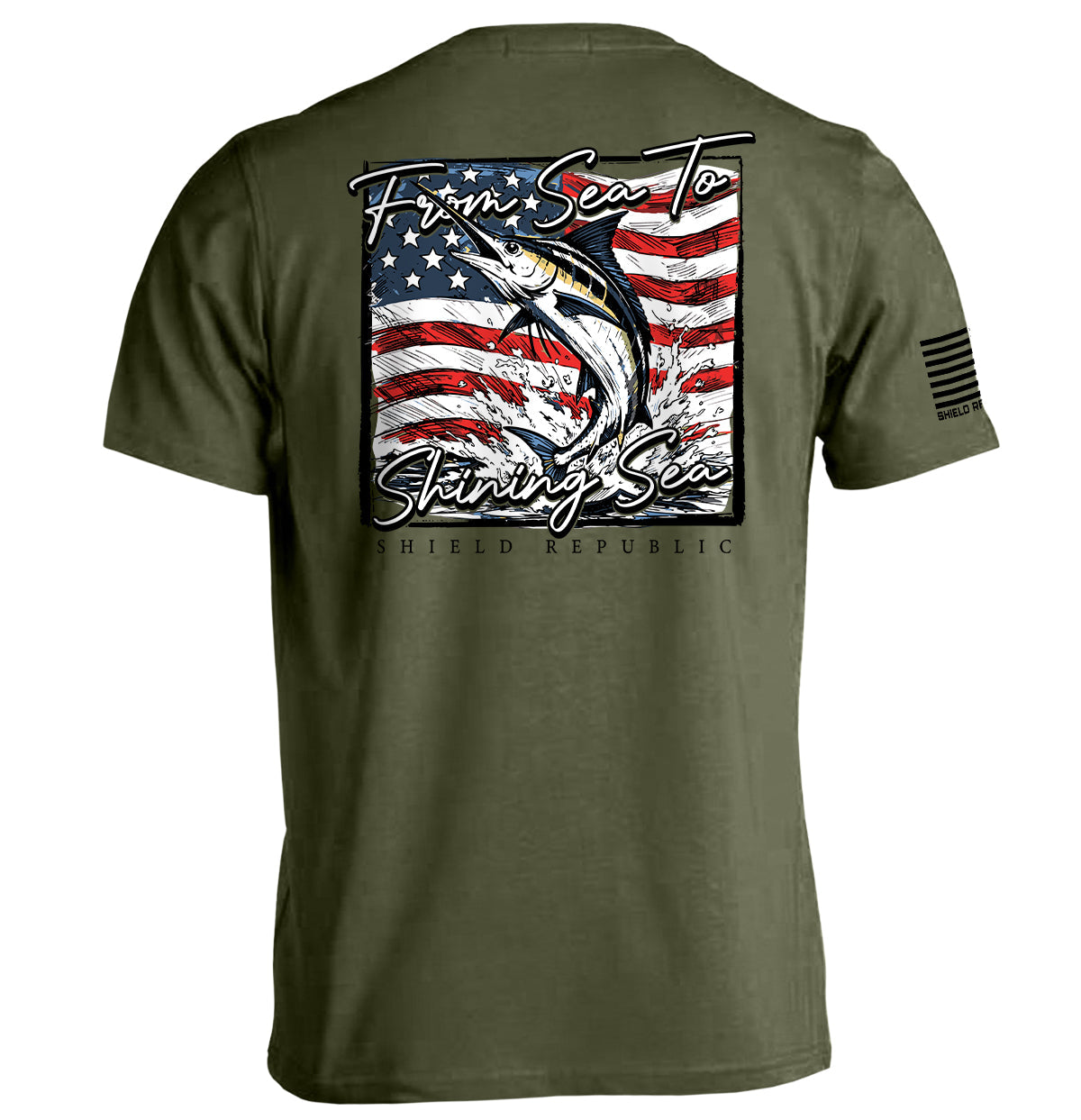 From Sea To Shining Sea Marlin (Back Print)