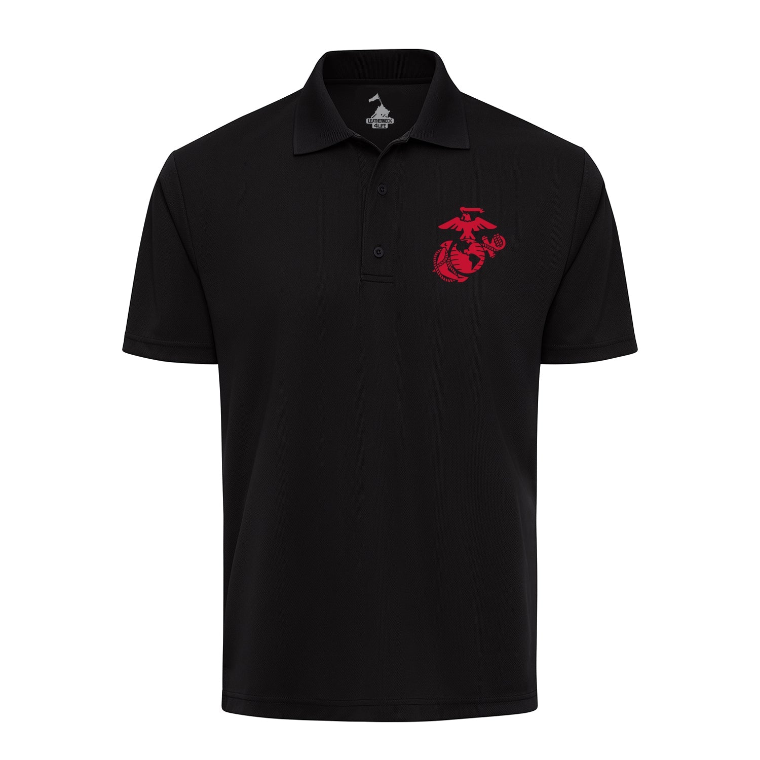 Eagle Globe & Anchor Red Performance Polo Shirt
