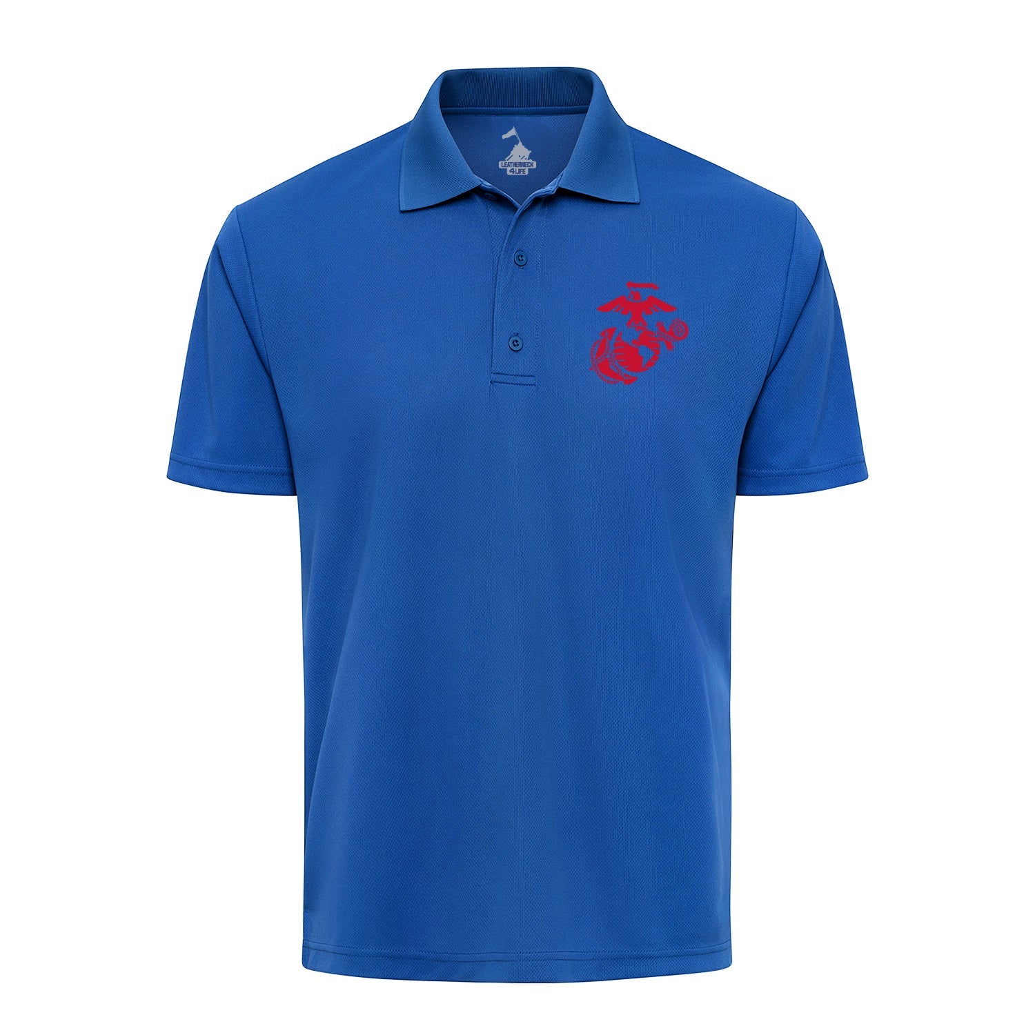 Eagle Globe & Anchor Red Performance Polo Shirt