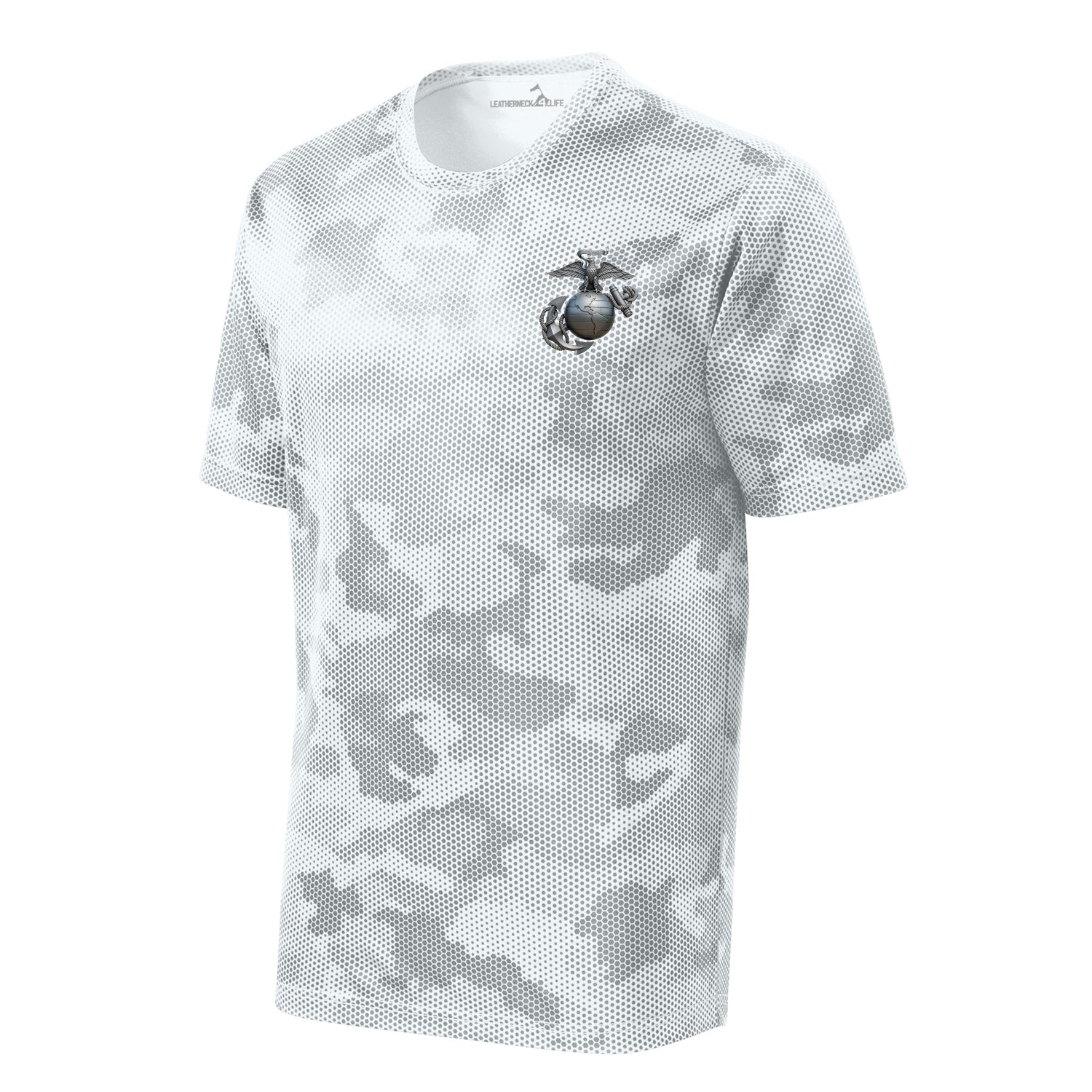 Camohex Riveted Eagle Globe & Anchor Left Chest Performance T-Shirt