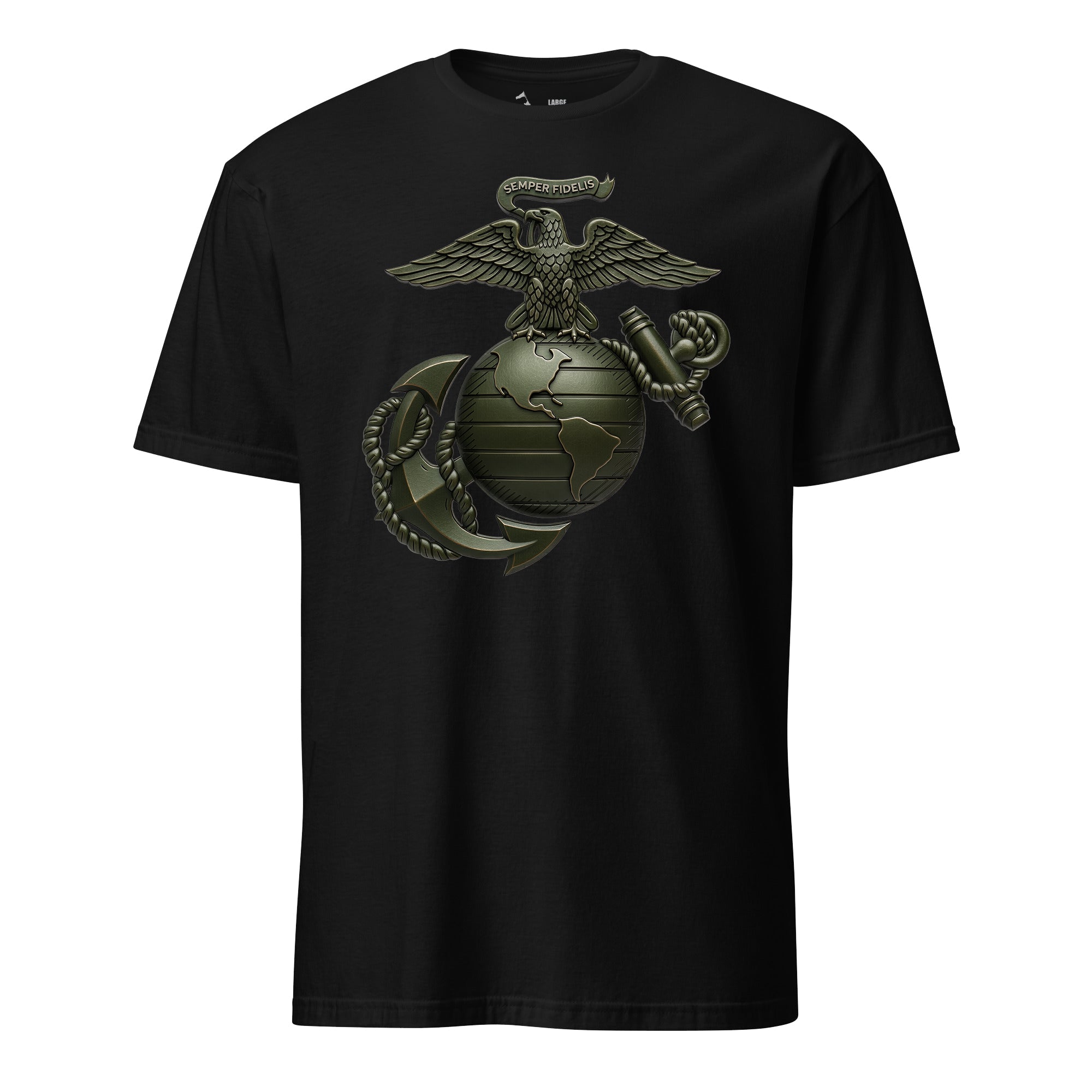 Matte OD Green Eagle Globe & Anchor T-Shirt