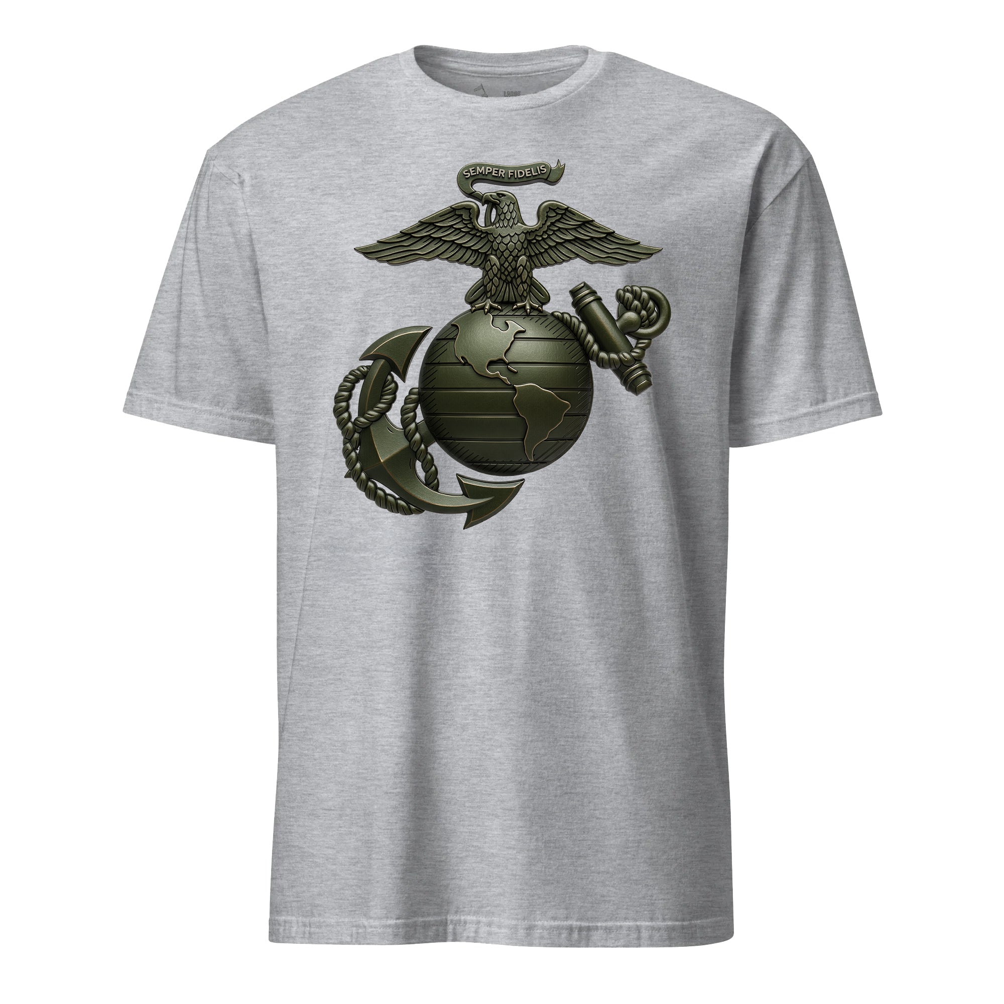 Matte OD Green Eagle Globe & Anchor T-Shirt