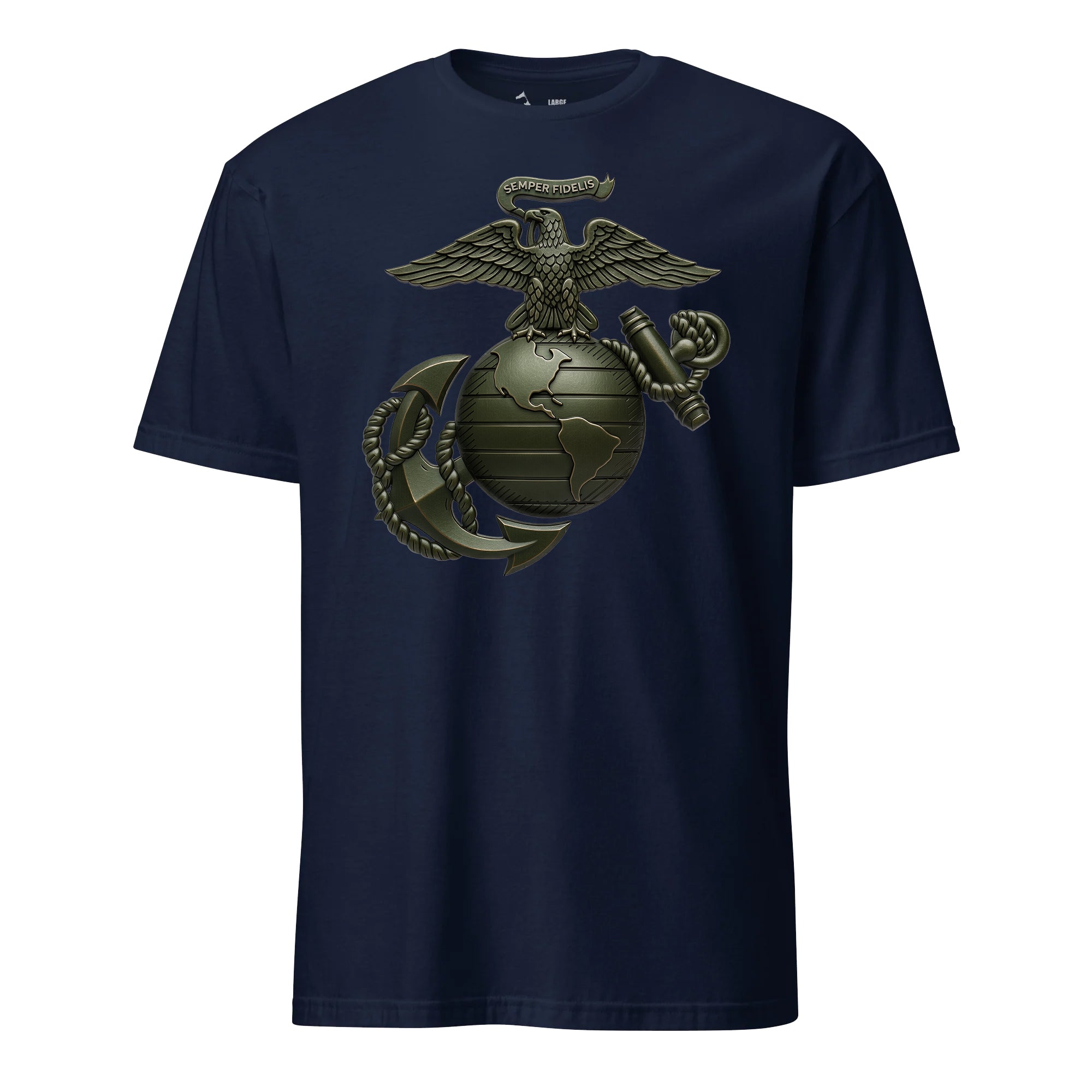 Matte OD Green Eagle Globe & Anchor T-Shirt