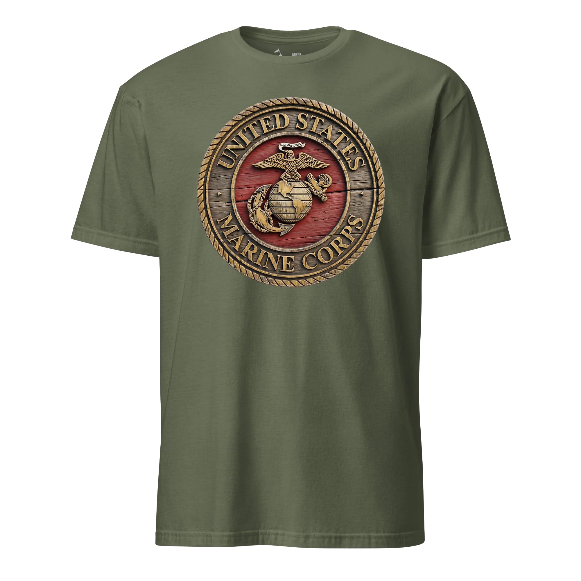 Wooden USMC Seal T-Shirt