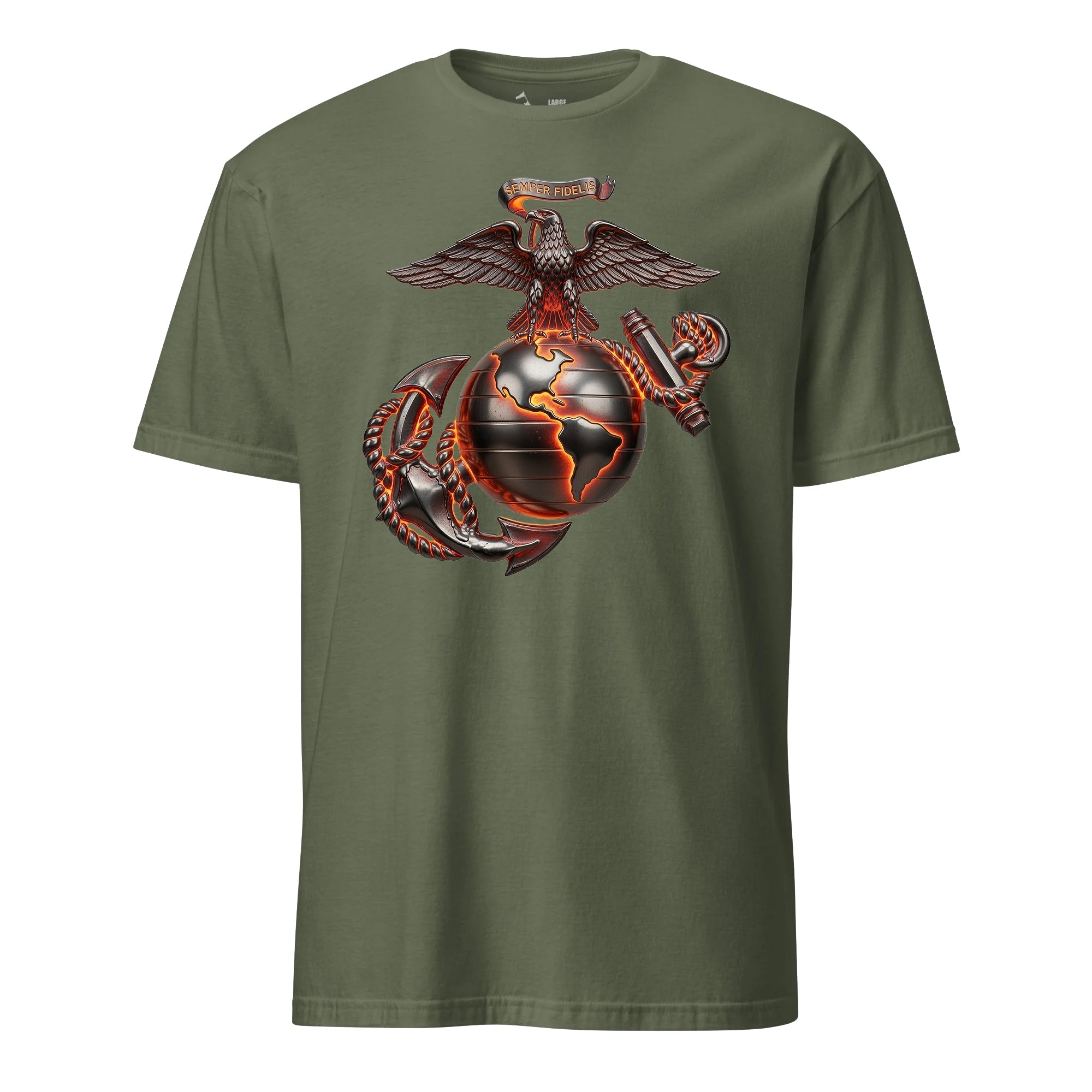 Molten Steel Eagle Globe & Anchor T-Shirt