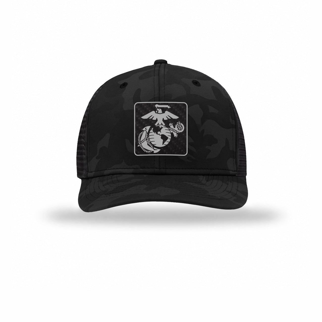 EGA Square Carbon Fiber Patch Camo Structured Trucker