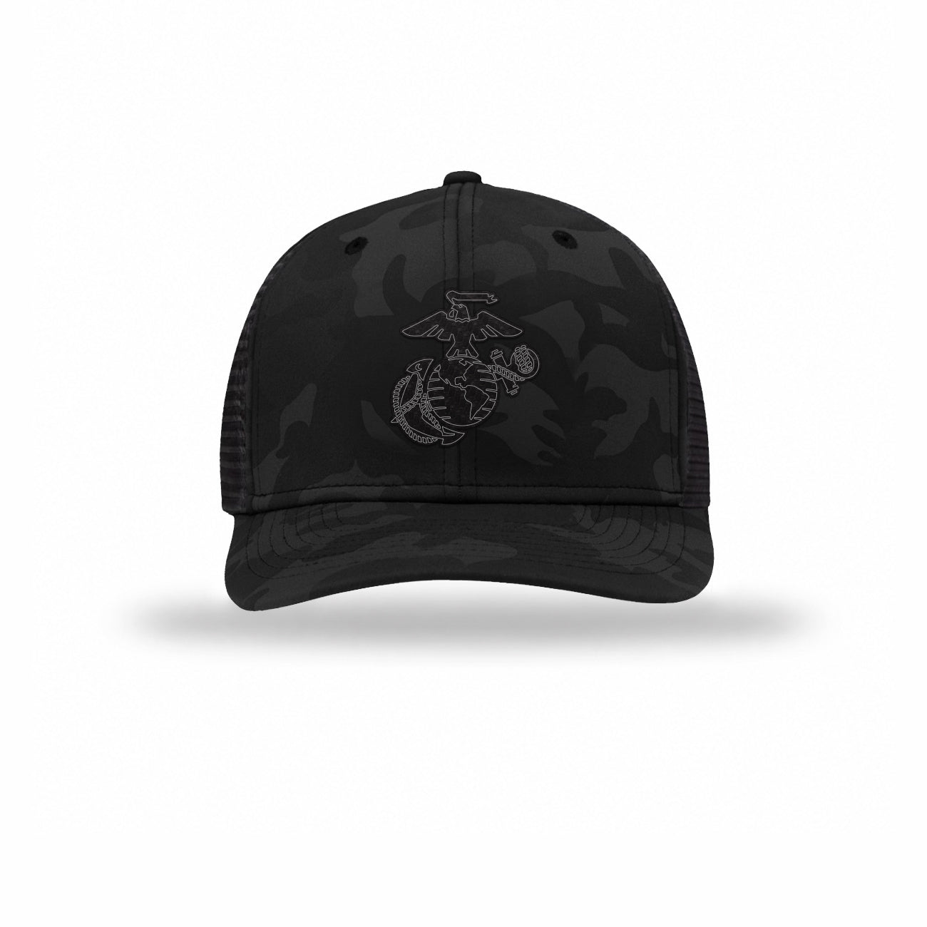 Eagle Globe & Anchor Carbon Fiber Patch Camo Structured Trucker