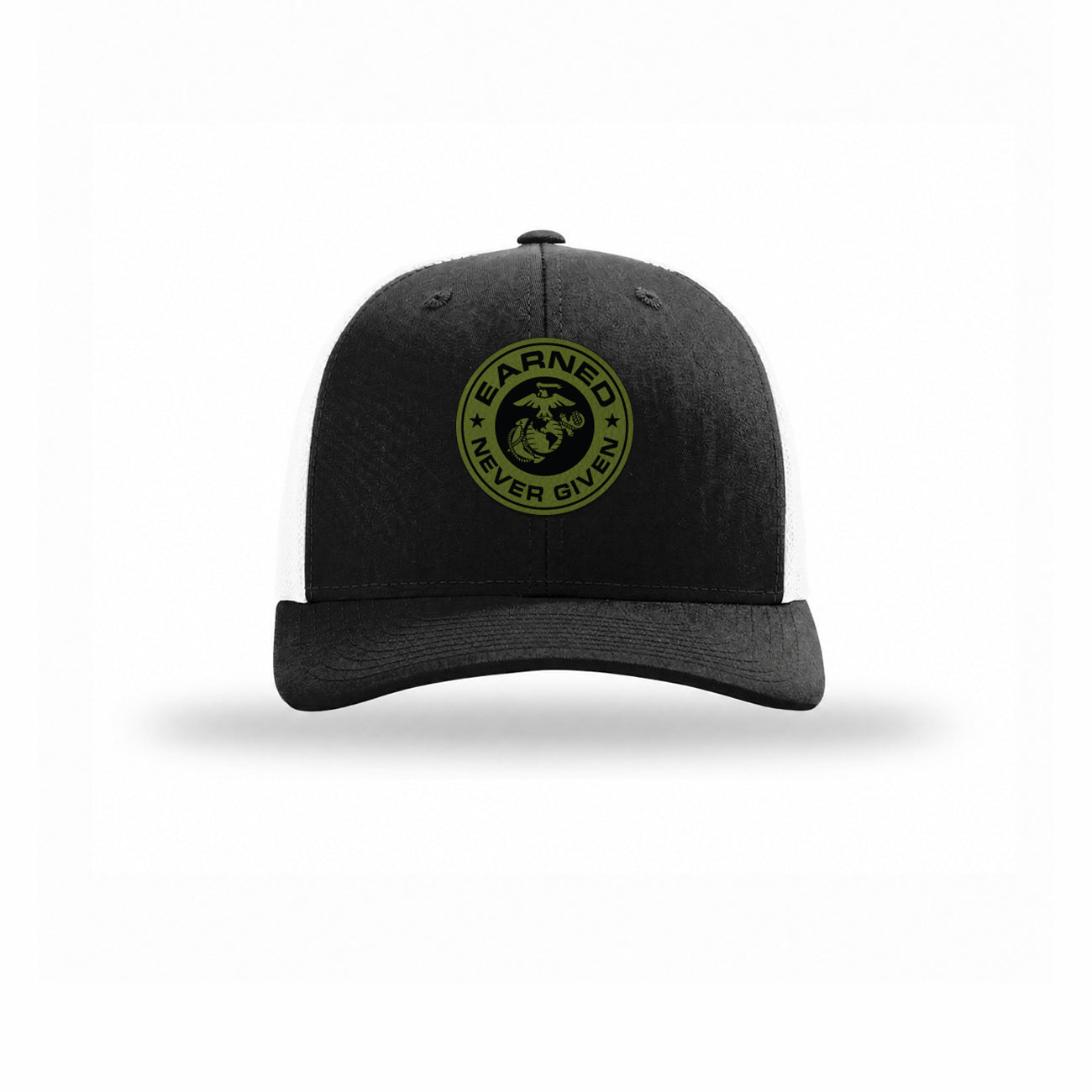 Earned Never Given OD Green Patch Structured Trucker