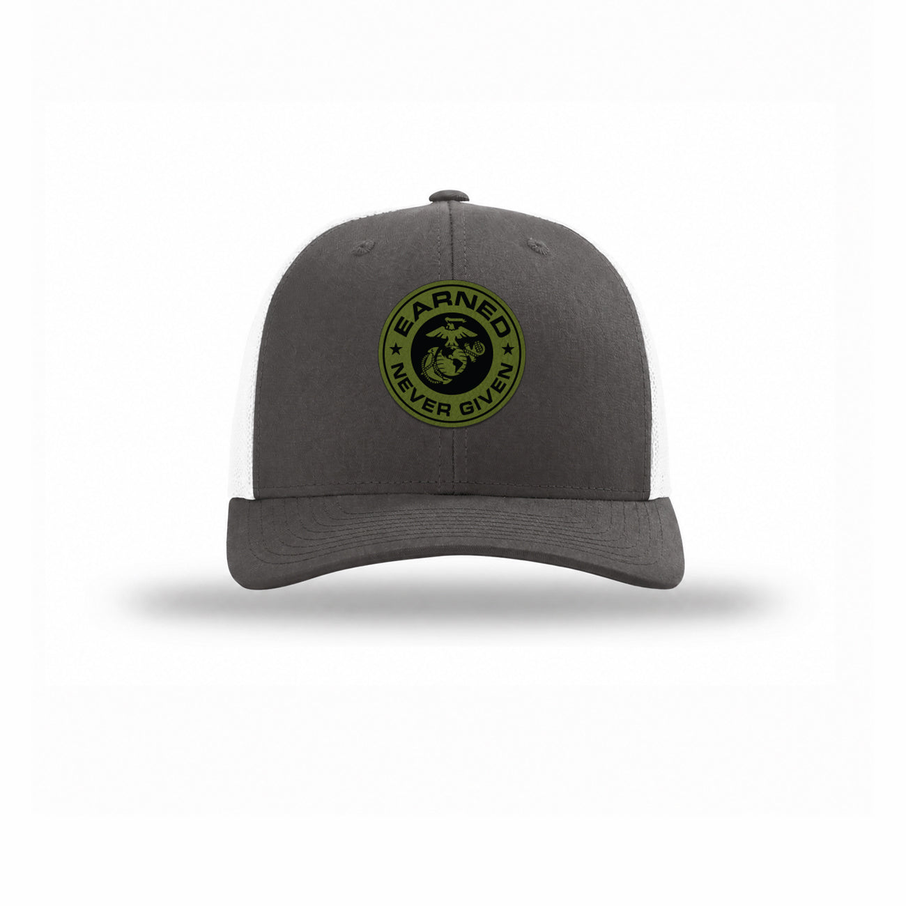 Earned Never Given OD Green Patch Structured Trucker
