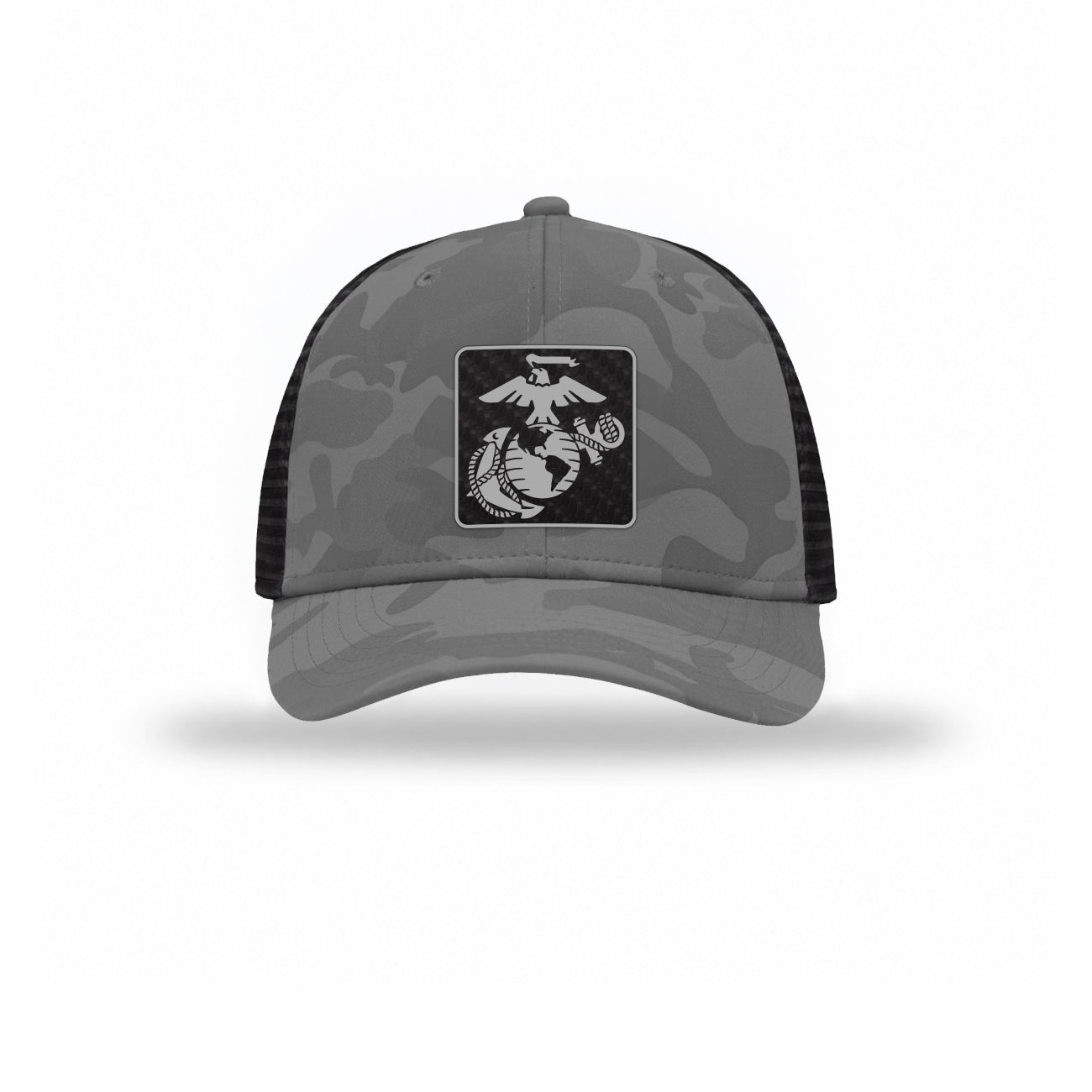 EGA Square Carbon Fiber Patch Camo Structured Trucker