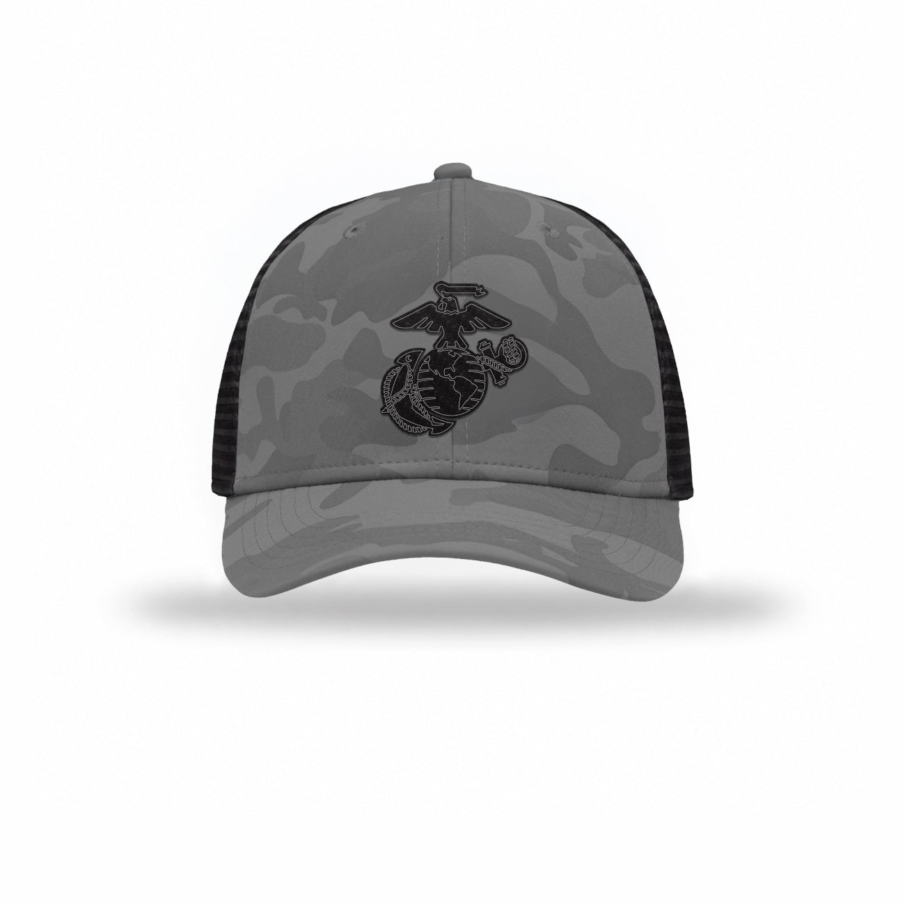 Eagle Globe & Anchor Carbon Fiber Patch Camo Structured Trucker