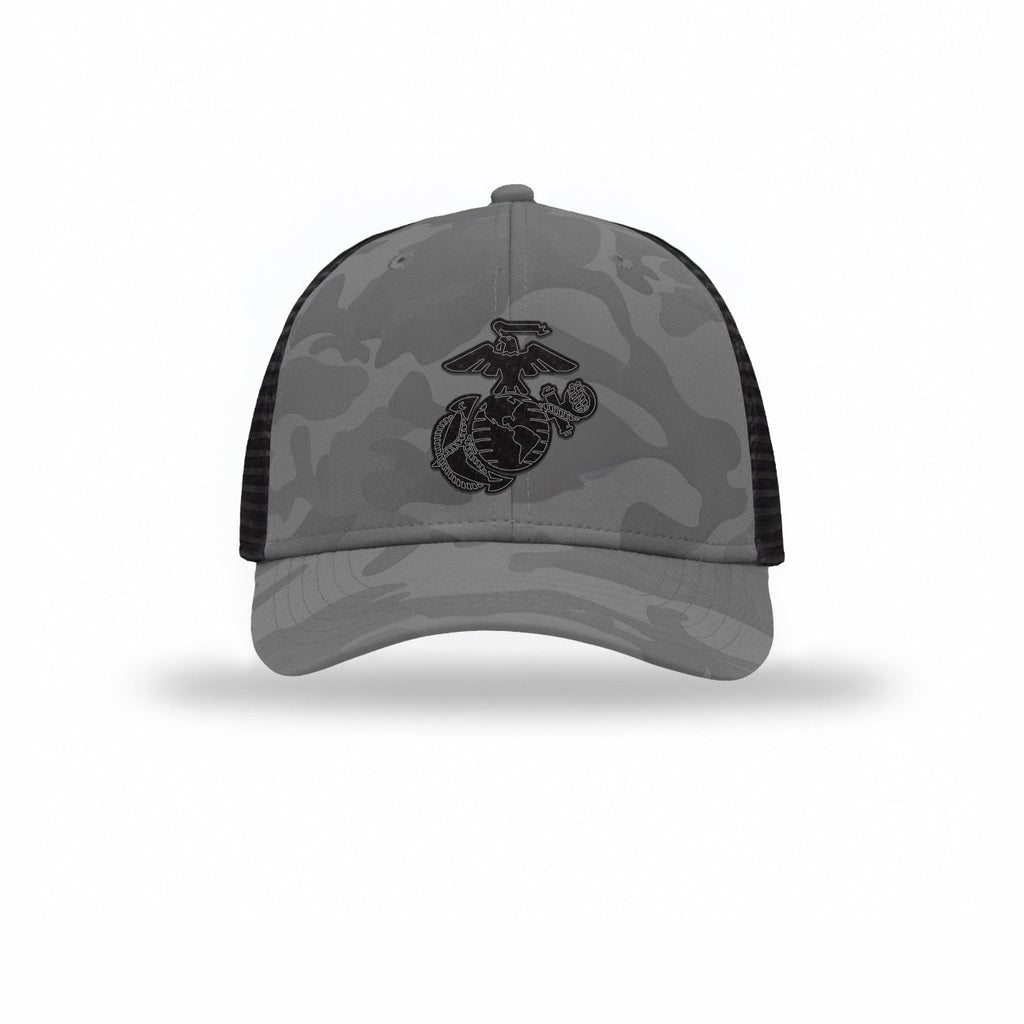 Eagle Globe & Anchor Carbon Fiber Patch Structured Trucker