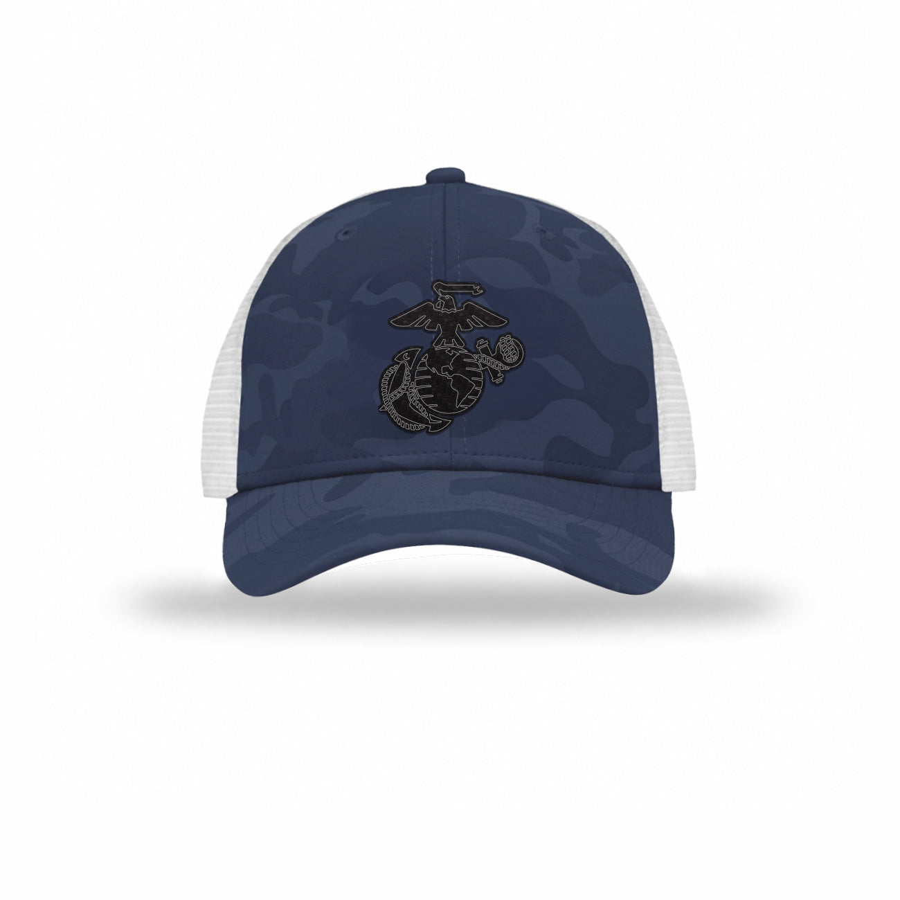 Eagle Globe & Anchor Carbon Fiber Patch Structured Trucker