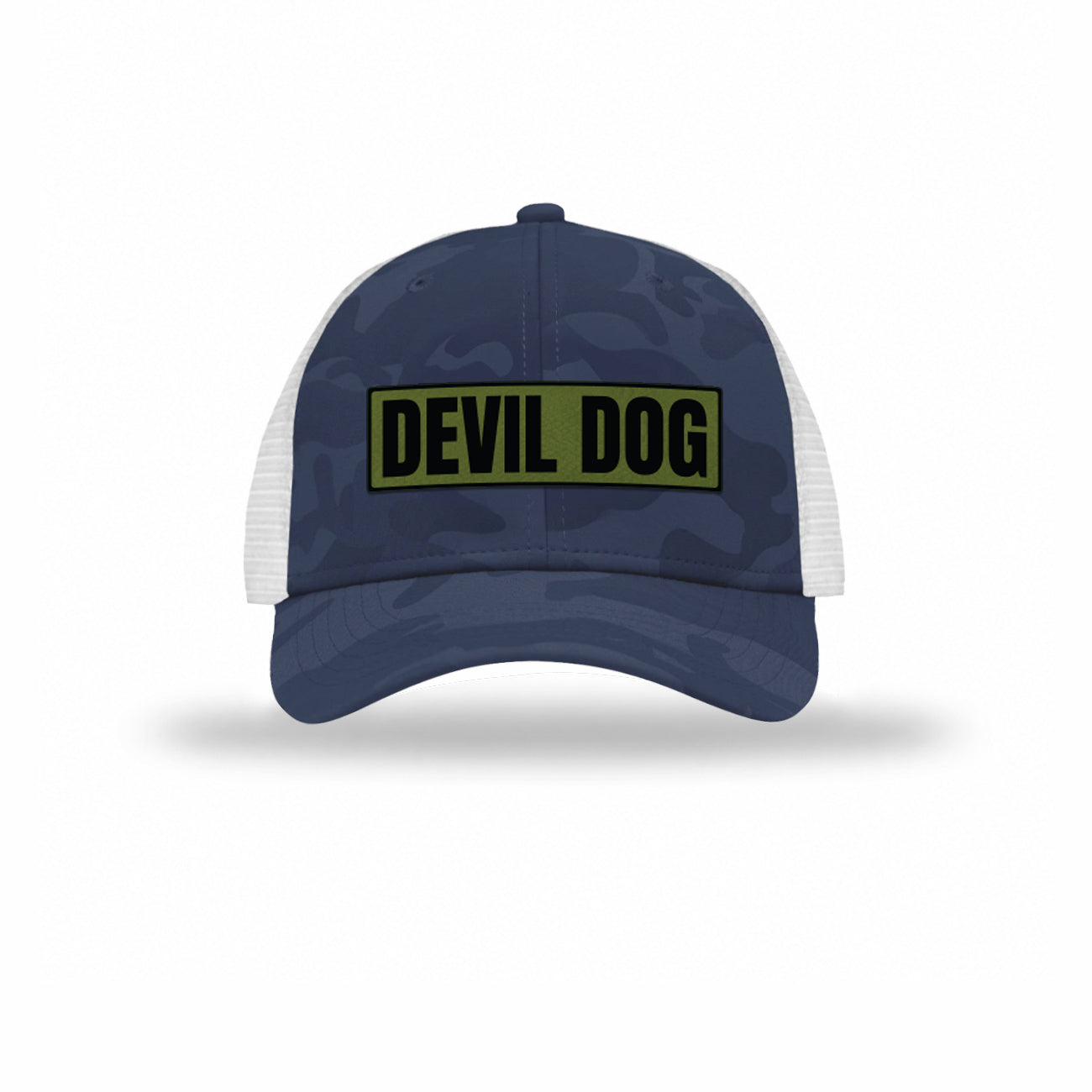 Devil Dog OD Green Patch Camo Structured Trucker