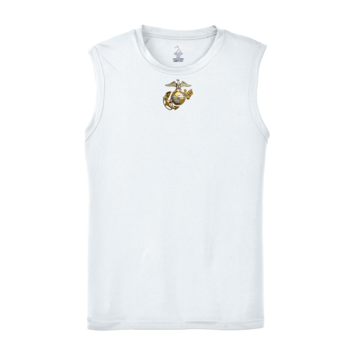 Eagle Globe & Anchor- Gold and Silver Logo Sleeveless Performance Shirt