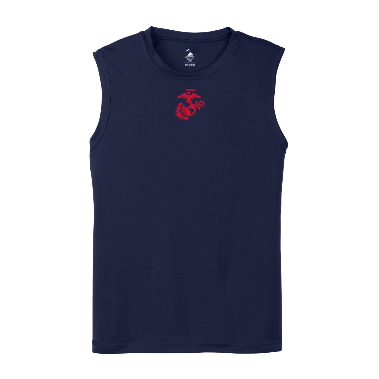 Eagle Globe & Anchor- Red Logo Sleeveless Performance Shirt