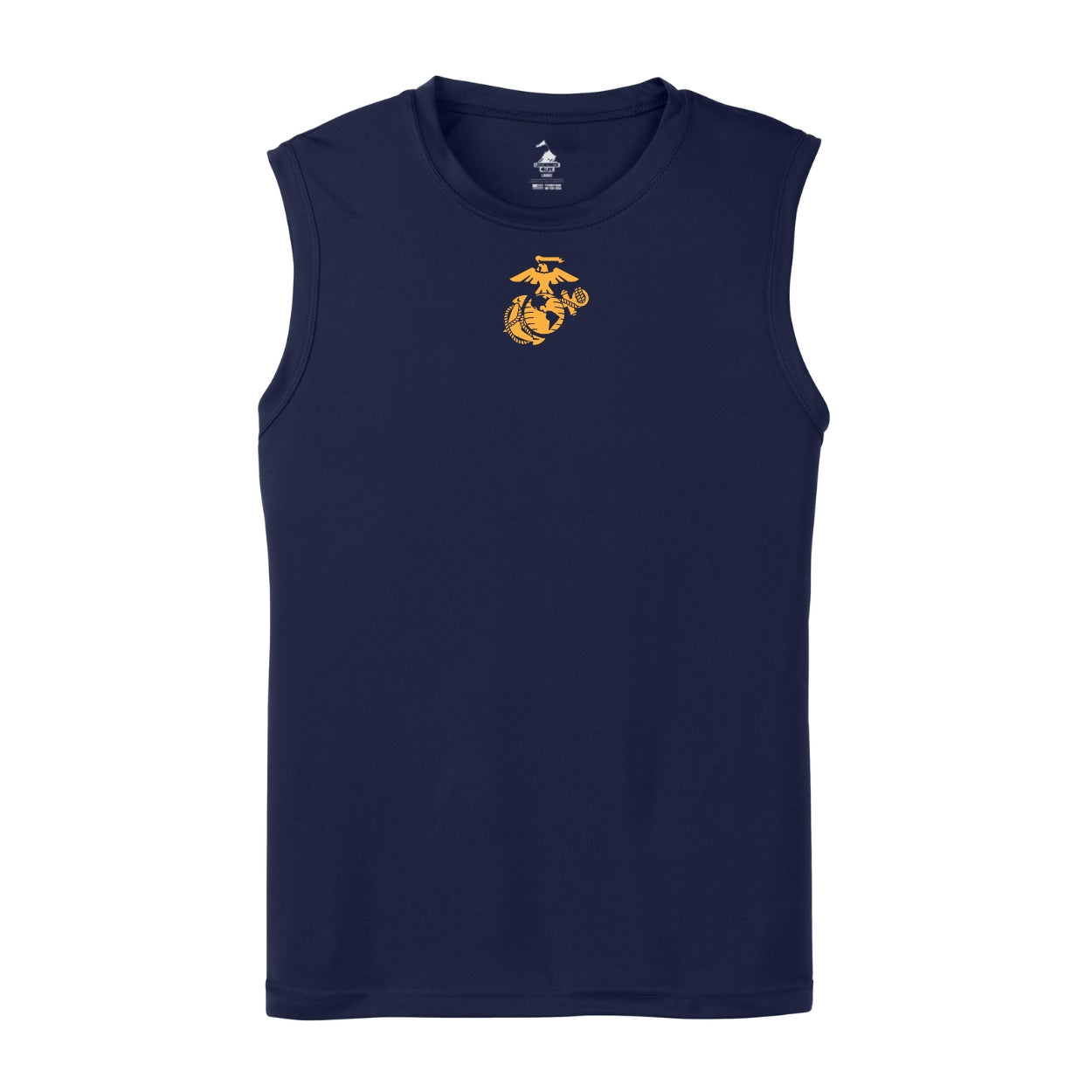 Eagle Globe & Anchor- Gold Logo Sleeveless Performance Shirt