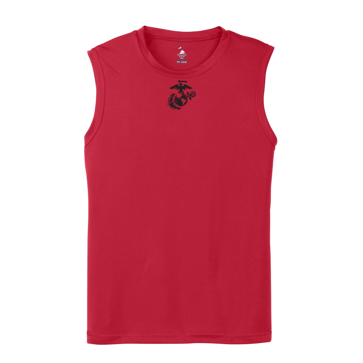 Eagle Globe & Anchor- Black Logo Sleeveless Performance Shirt