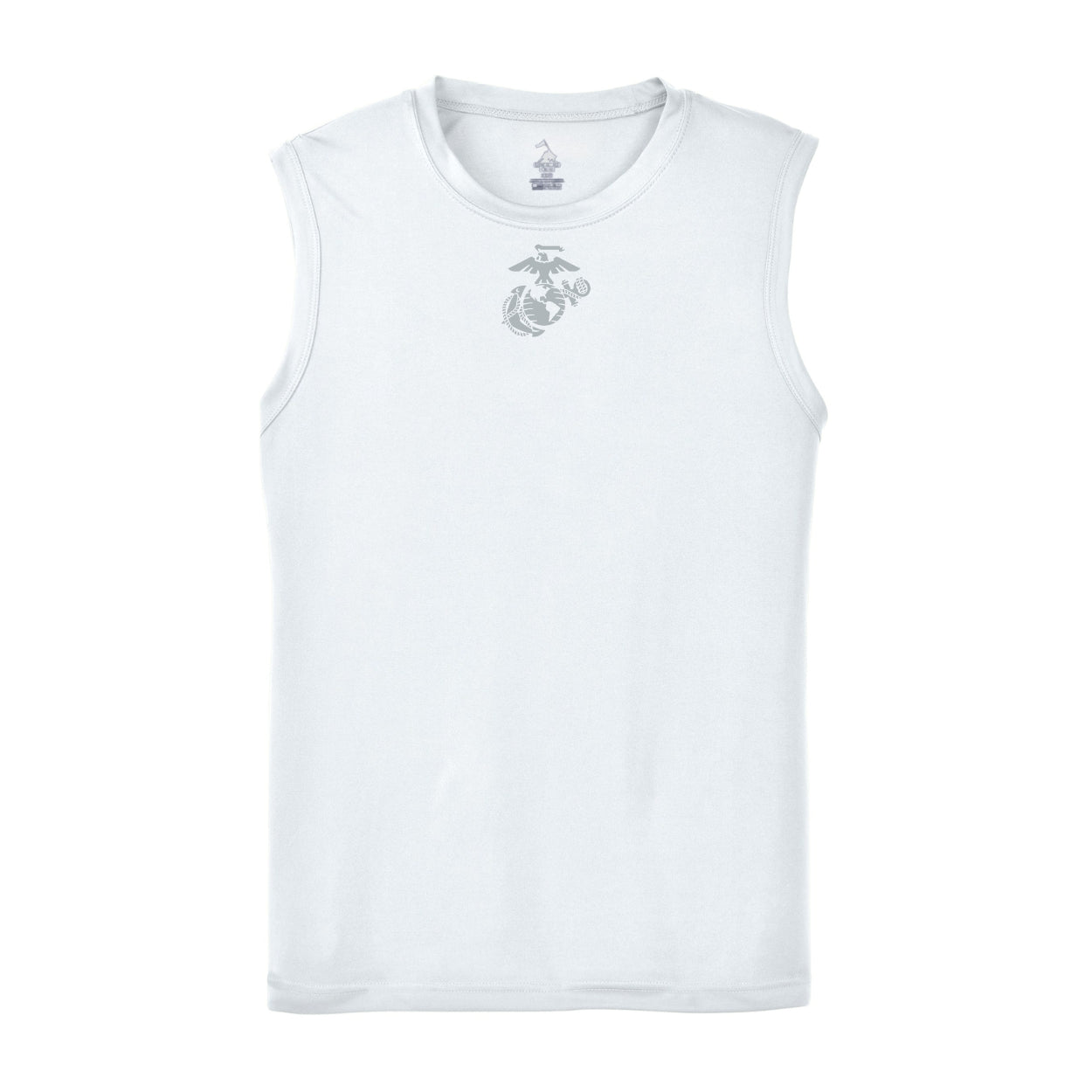 Eagle Globe & Anchor- Silver Logo Sleeveless Performance Shirt