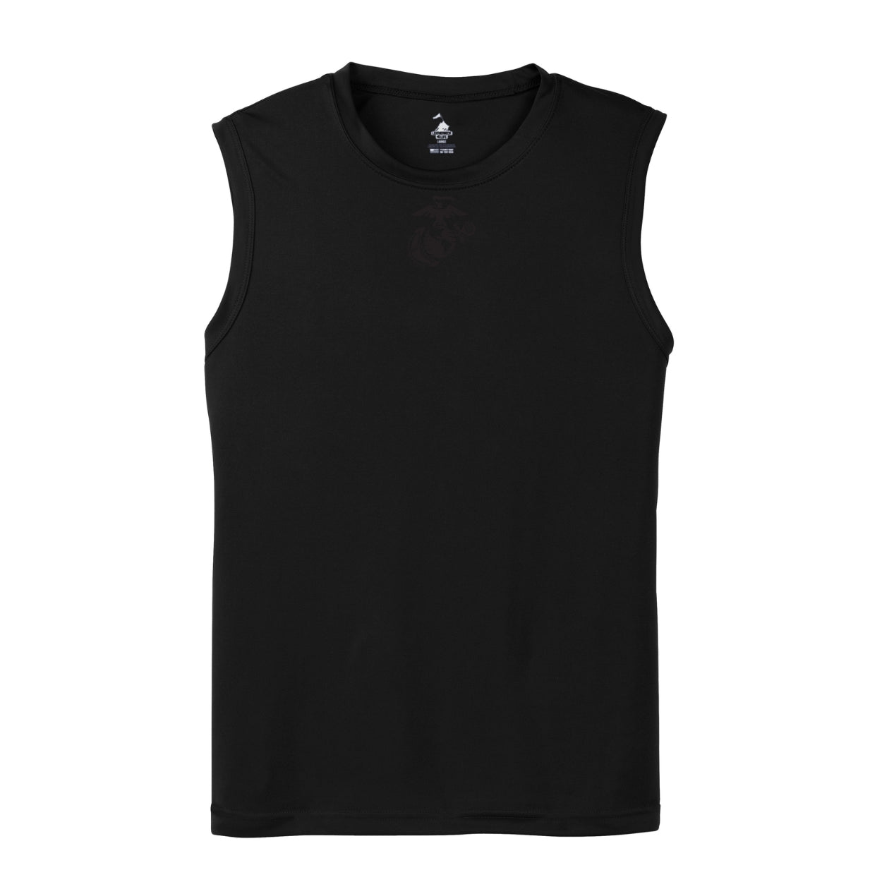 Eagle Globe & Anchor- Black Logo Sleeveless Performance Shirt