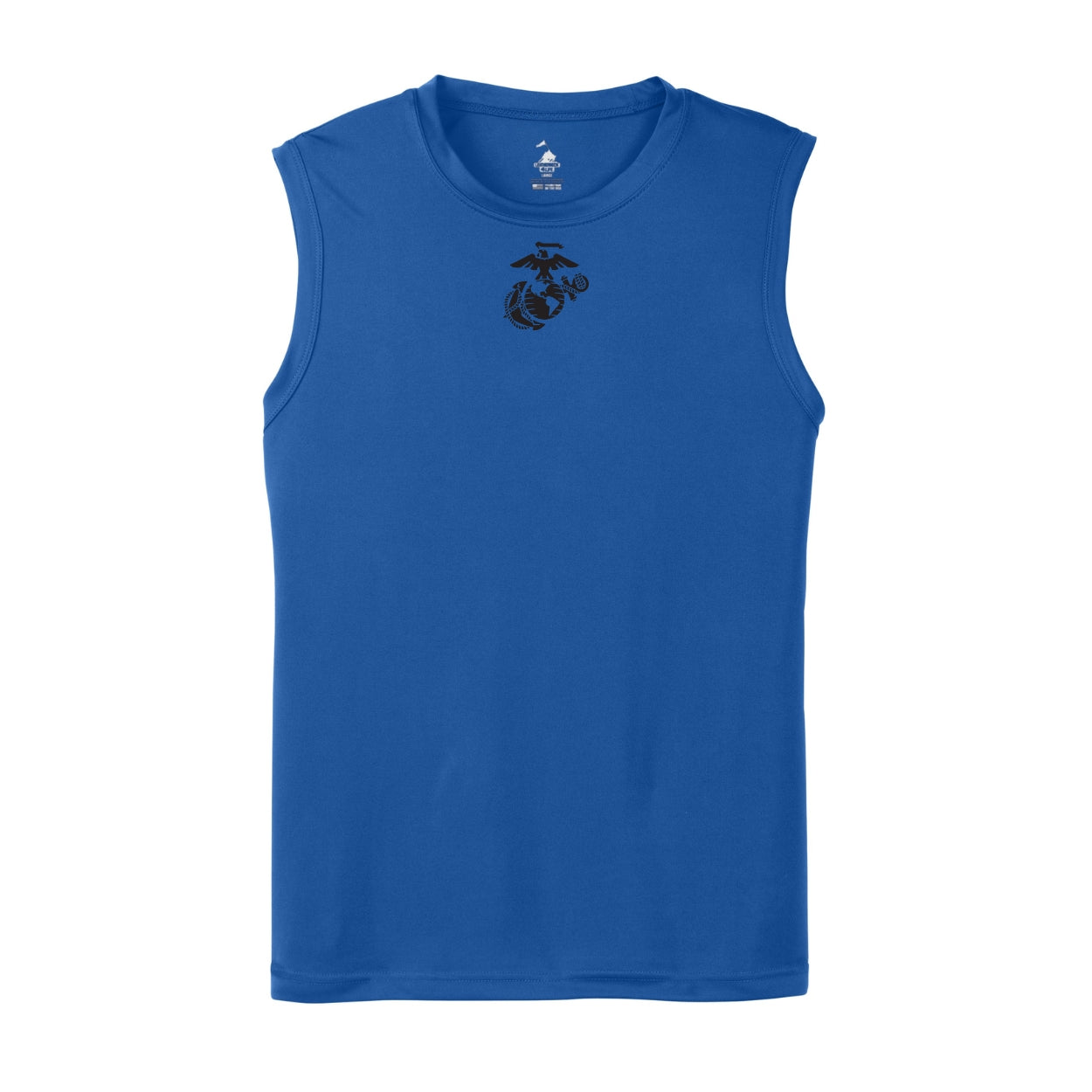 Eagle Globe & Anchor- Black Logo Sleeveless Performance Shirt